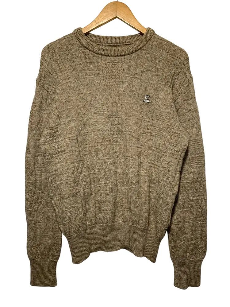 Balenciaga Balenciaga cable knit pattern mocha sweater Size US M / EU 48-50 / 2 - 1 Thumbnail