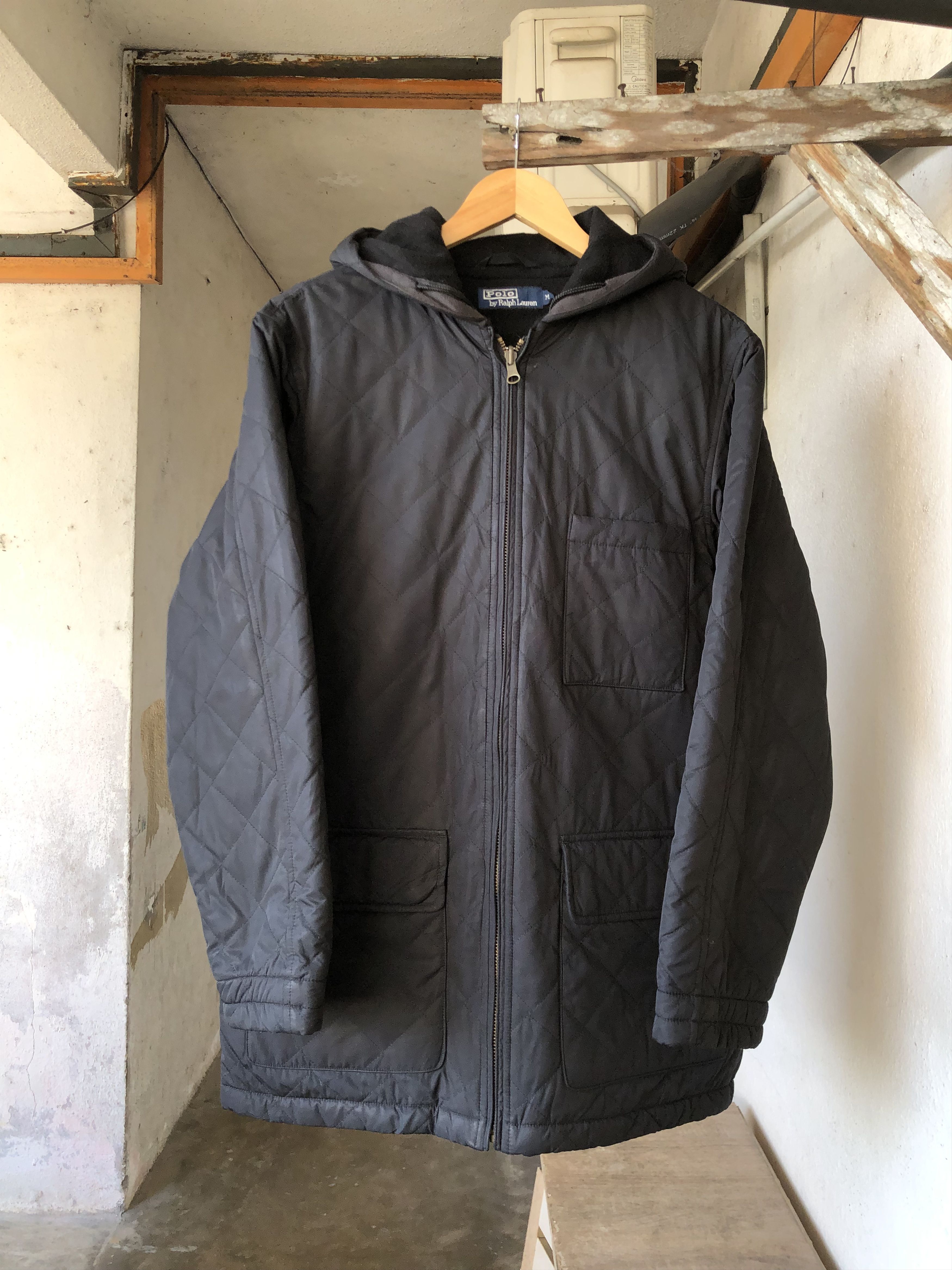 Polo Ralph Lauren Vtg Polo Ralph Lauren Inner Wool Quilted Jacket Hoodie Size US M / EU 48-50 / 2 - 1 Thumbnail
