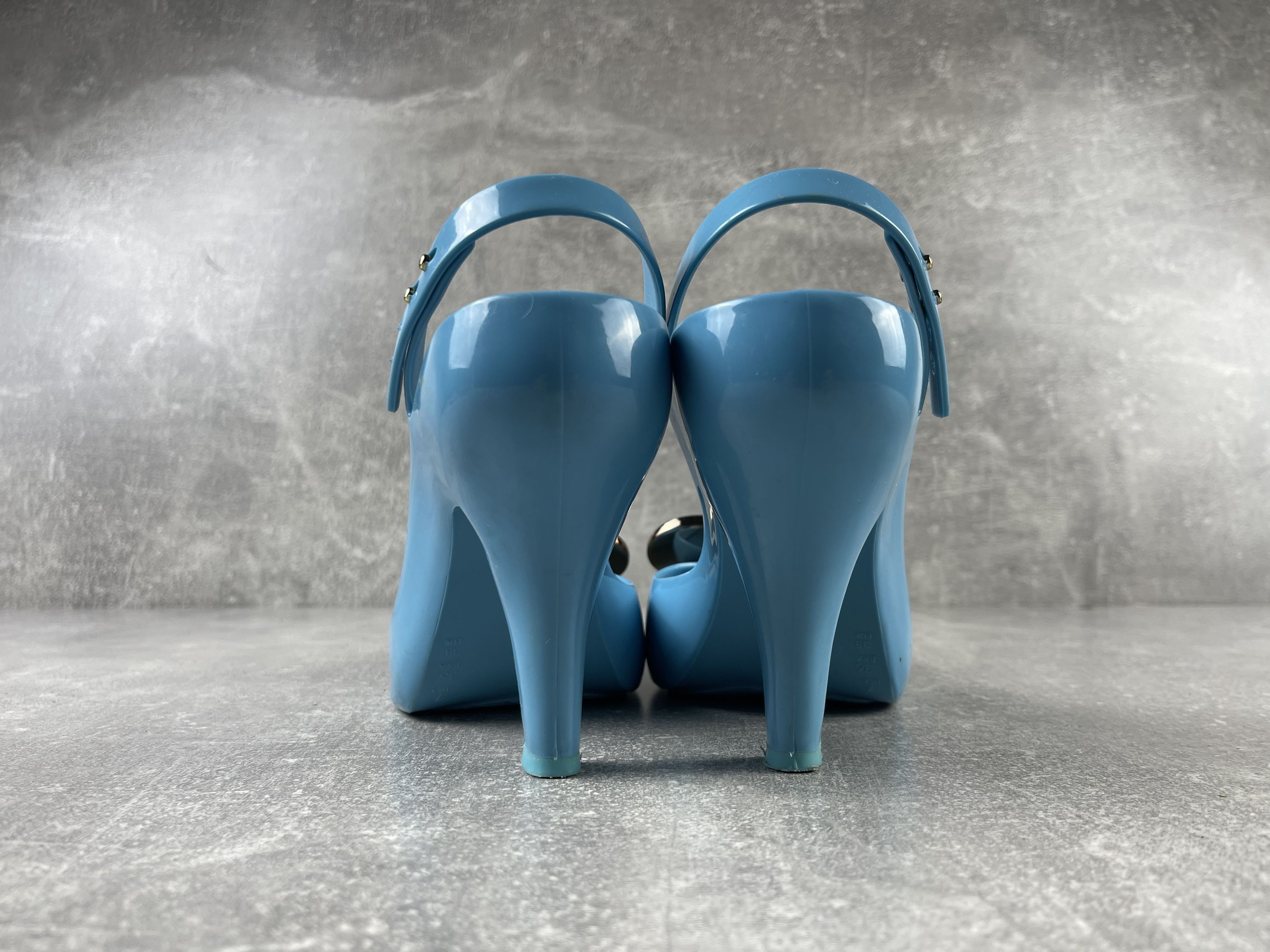 Melissa × Vivienne Westwood Vivienne Westwood ANGLOMANIA Melissa Heart Blue Heels Pumps Size US 8 / IT 38 - 6 Thumbnail