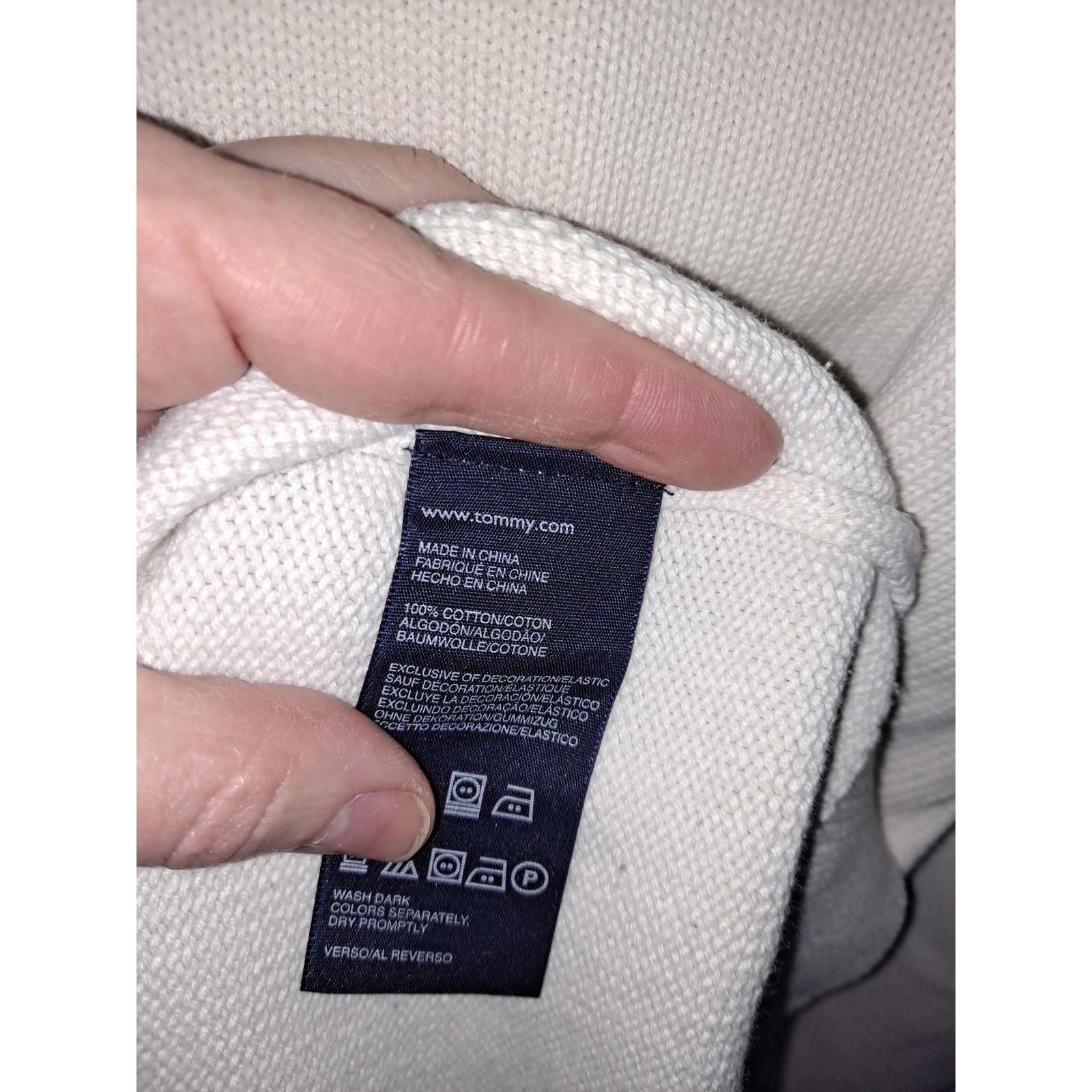 Tommy Hilfiger Tommy Hilfiger Y2K White Crew Neck Knit Sweater Size Large Size US L / EU 52-54 / 3 - 5 Thumbnail