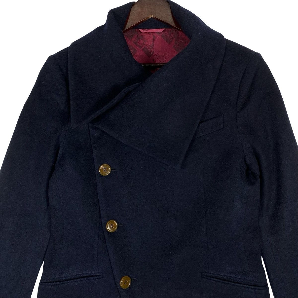 Vivienne Westwood Vivienne Westwood MAN Asymmetrical Navy Wool Coat Size US M / EU 48-50 / 2 - 4 Thumbnail