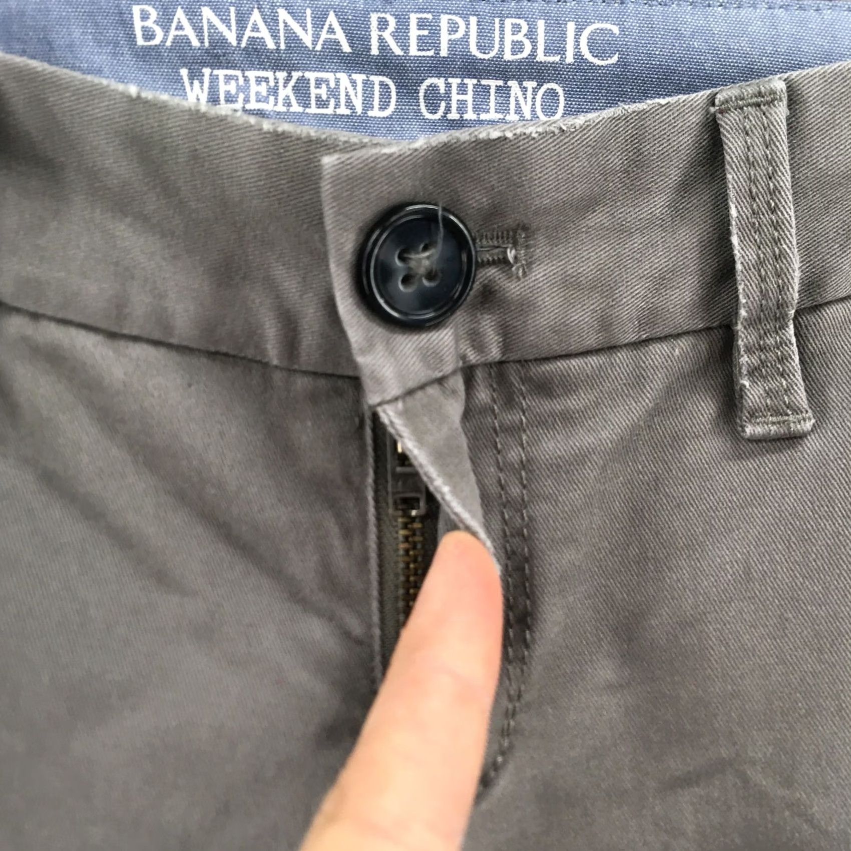 Banana Republic Banana Republic Weekend Chino Pants Womens 0 Gray Stretch Zip Pants Size 25" / US 0 / IT 36 - 3 Thumbnail