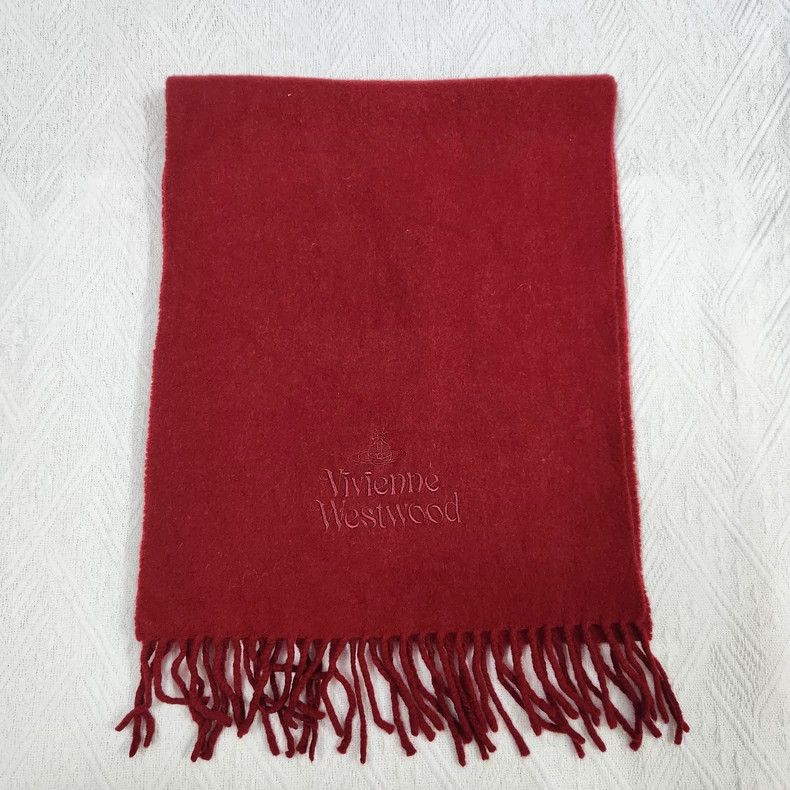 Vivienne Westwood A red wool scarf and a shawl