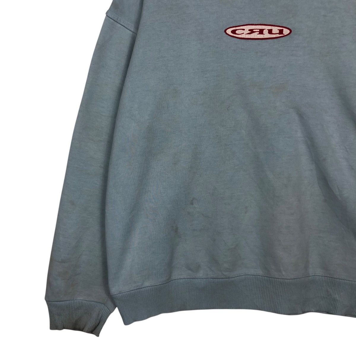 Vintage 📌Vintage Sweatshirt Cru Design Made in Usa Big Logo Size US M / EU 48-50 / 2 - 5 Thumbnail