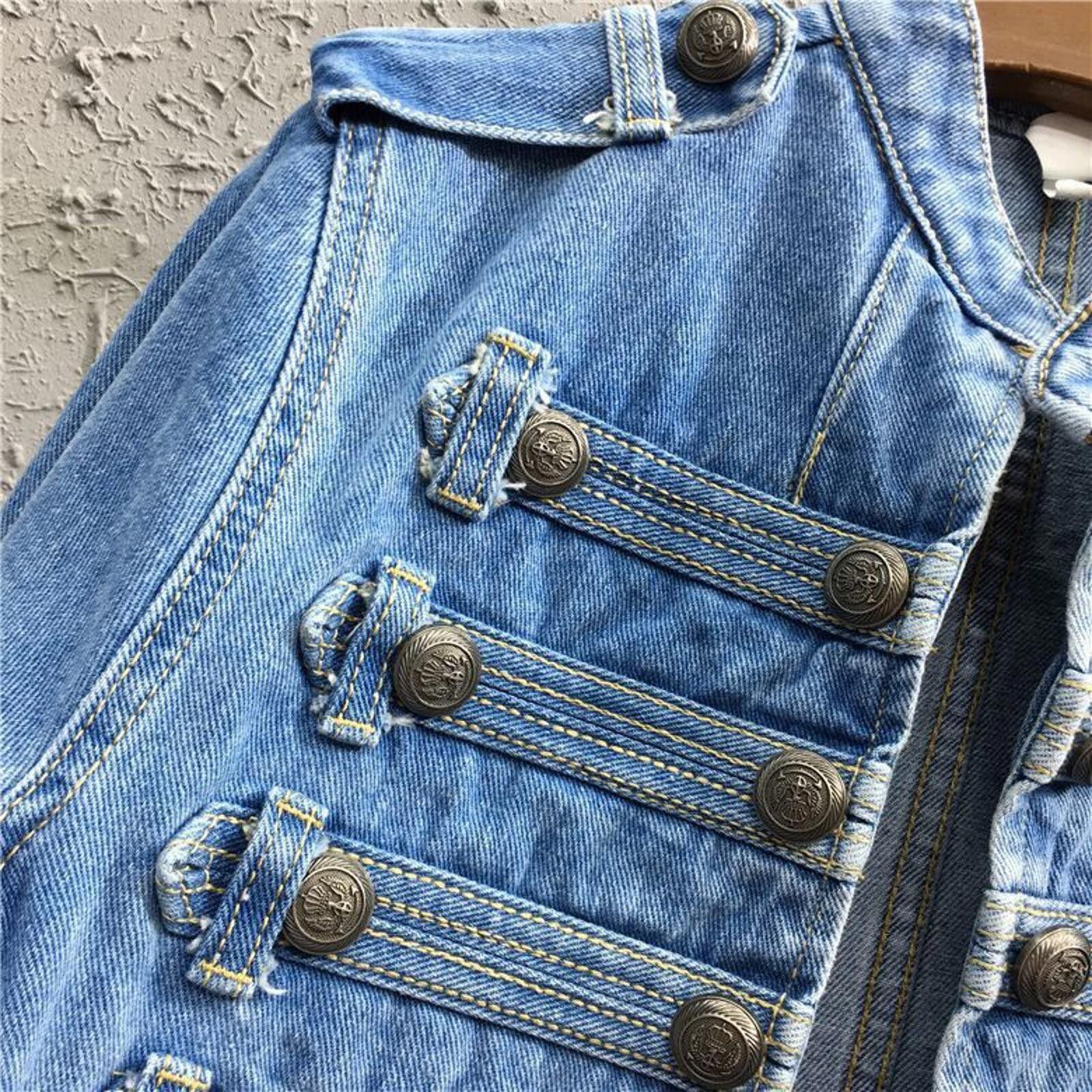 Other Black Military Style Denim Jacket, Fitted Jean Jacket Size US XL / EU 56 / 4 - 10 Thumbnail