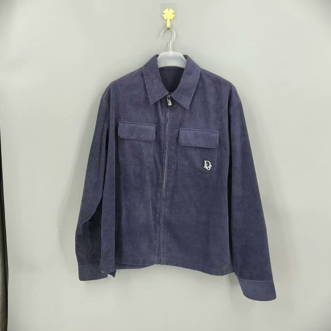 Dior dior oblique patch embroidered corduroy shirt Size US L / EU 52-54 / 3 - 1 Thumbnail