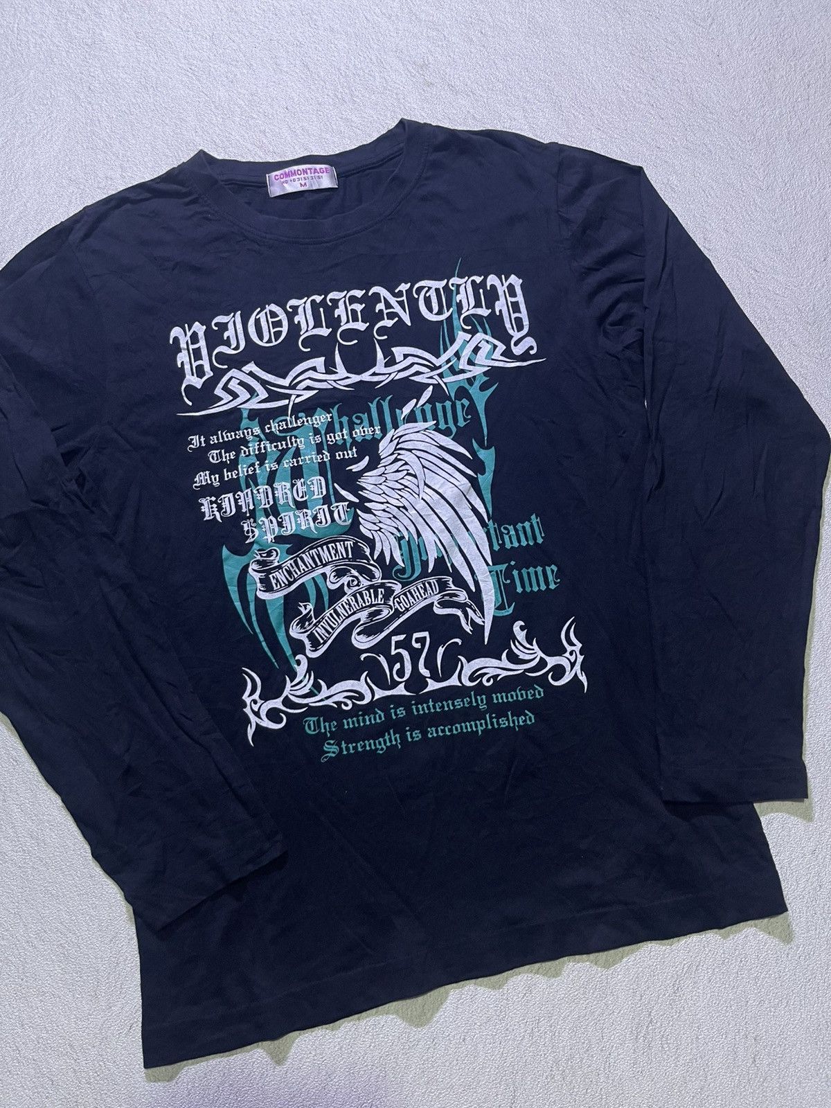 Japanese Brand Y2K COMMONTAGE long sleeve tshirt Size US M / EU 48-50 / 2 - 2 Thumbnail