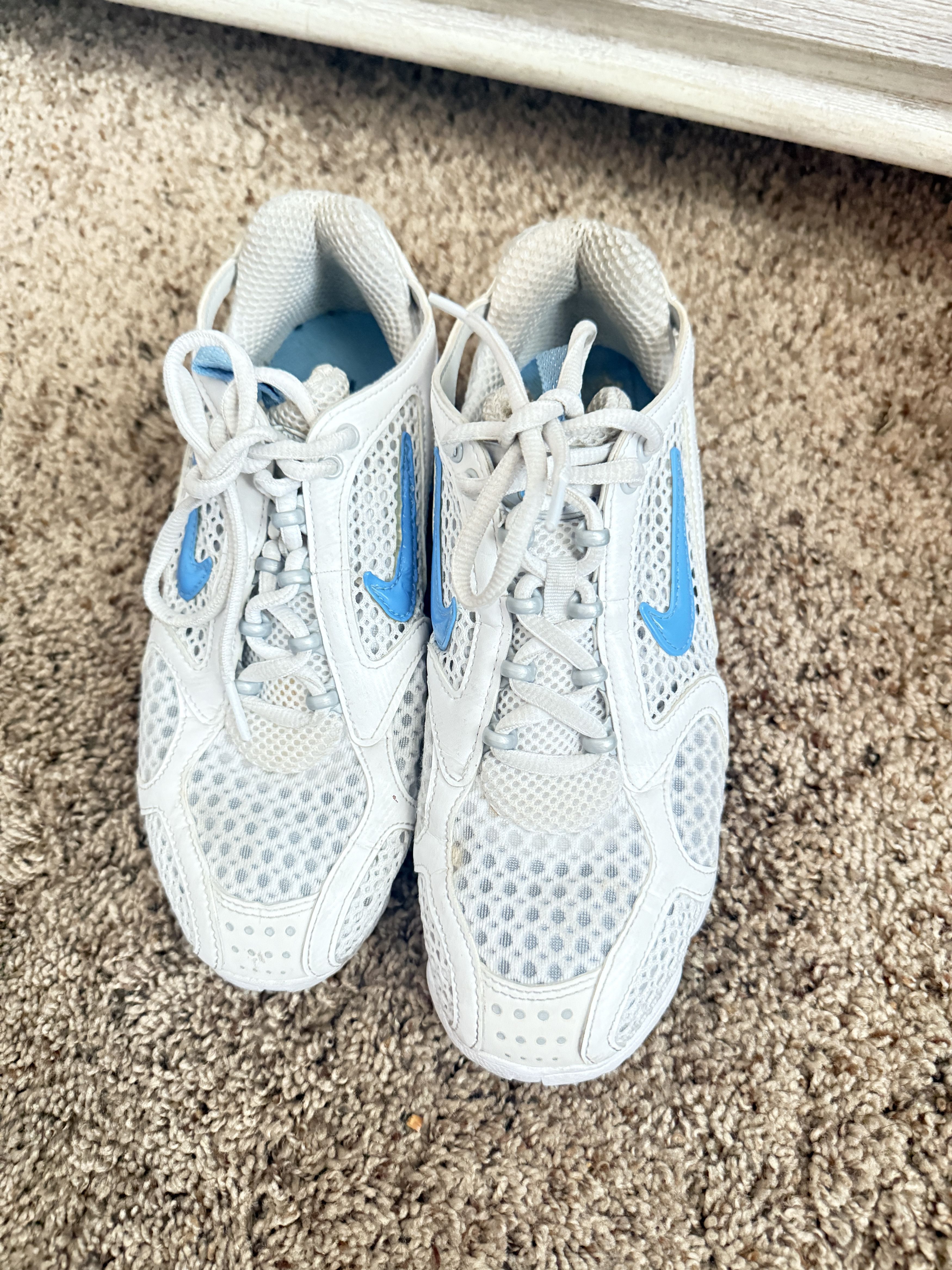 Nike WOMEN'S AIR ZOOM SPIRIDON CAGE 2 WHITE UNIVERSITY BLUE Size US 7.5 / IT 37.5 - 6 Thumbnail
