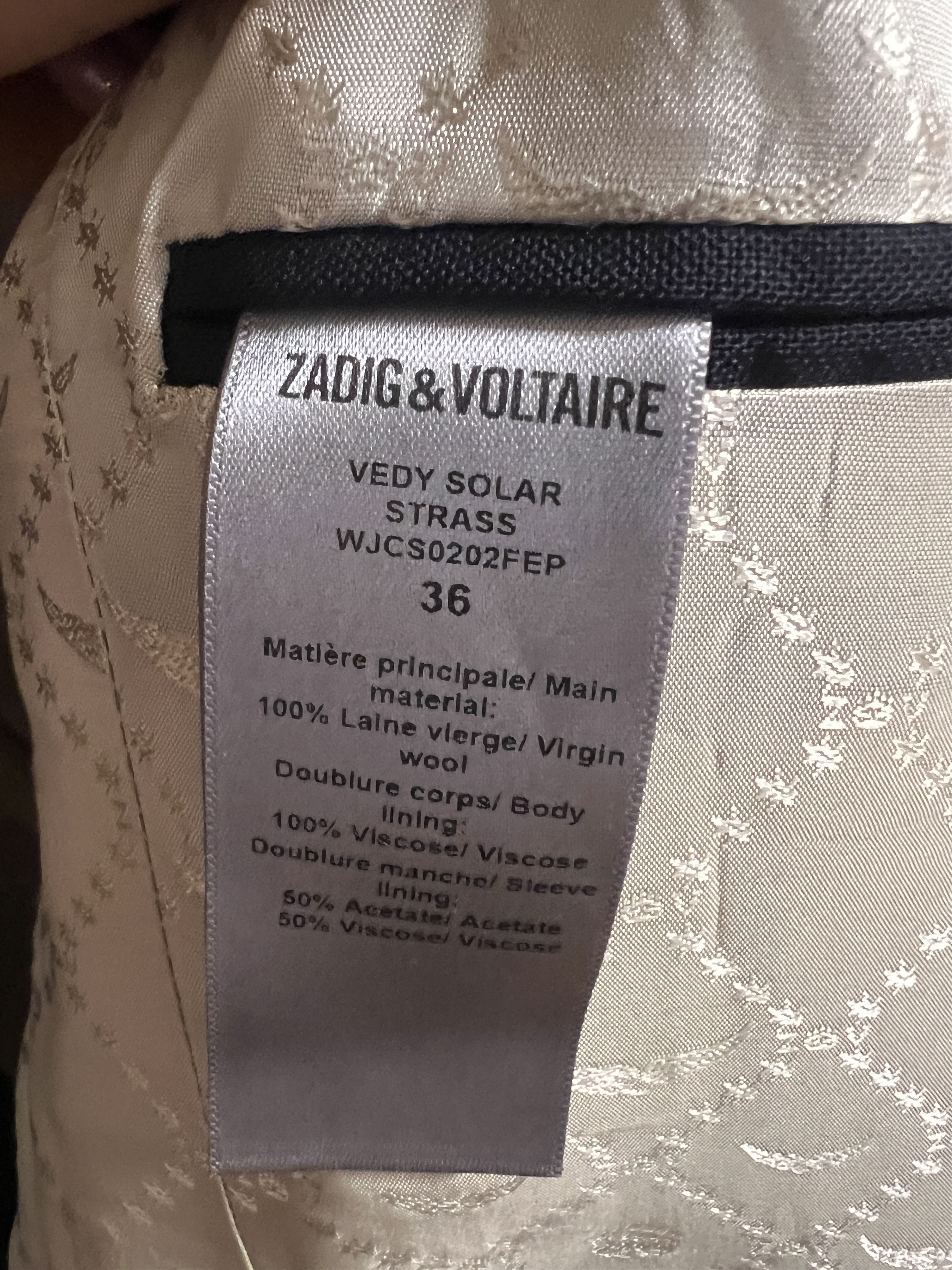 Zadig & Voltaire Zadig & Voltaire jacket, 100% fine wool Size S / US 4 / IT 40 - 9 Thumbnail