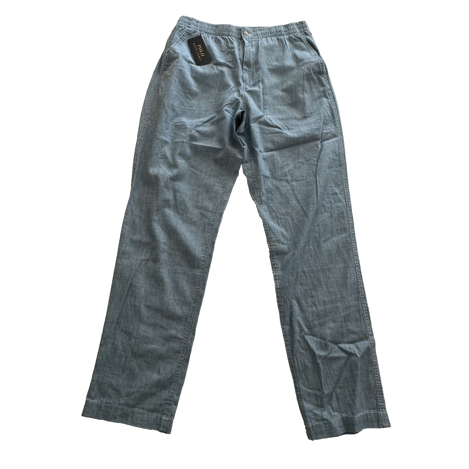 Polo Ralph Lauren Polo Ralph Lauren Prepster M Classic Fit Blue Chambray Pants Size US 30 / EU 46 - 1 Thumbnail