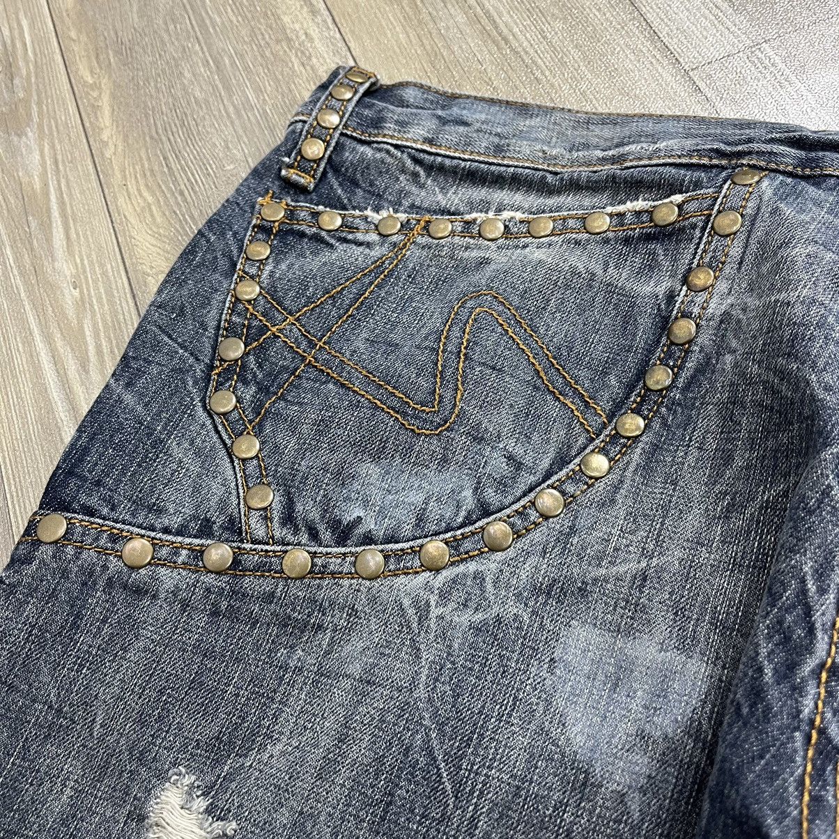 semanticdesign Y2K Semanticdesign Studded Distressed Flared Jeans BootCut Size US 31 - 14 Thumbnail