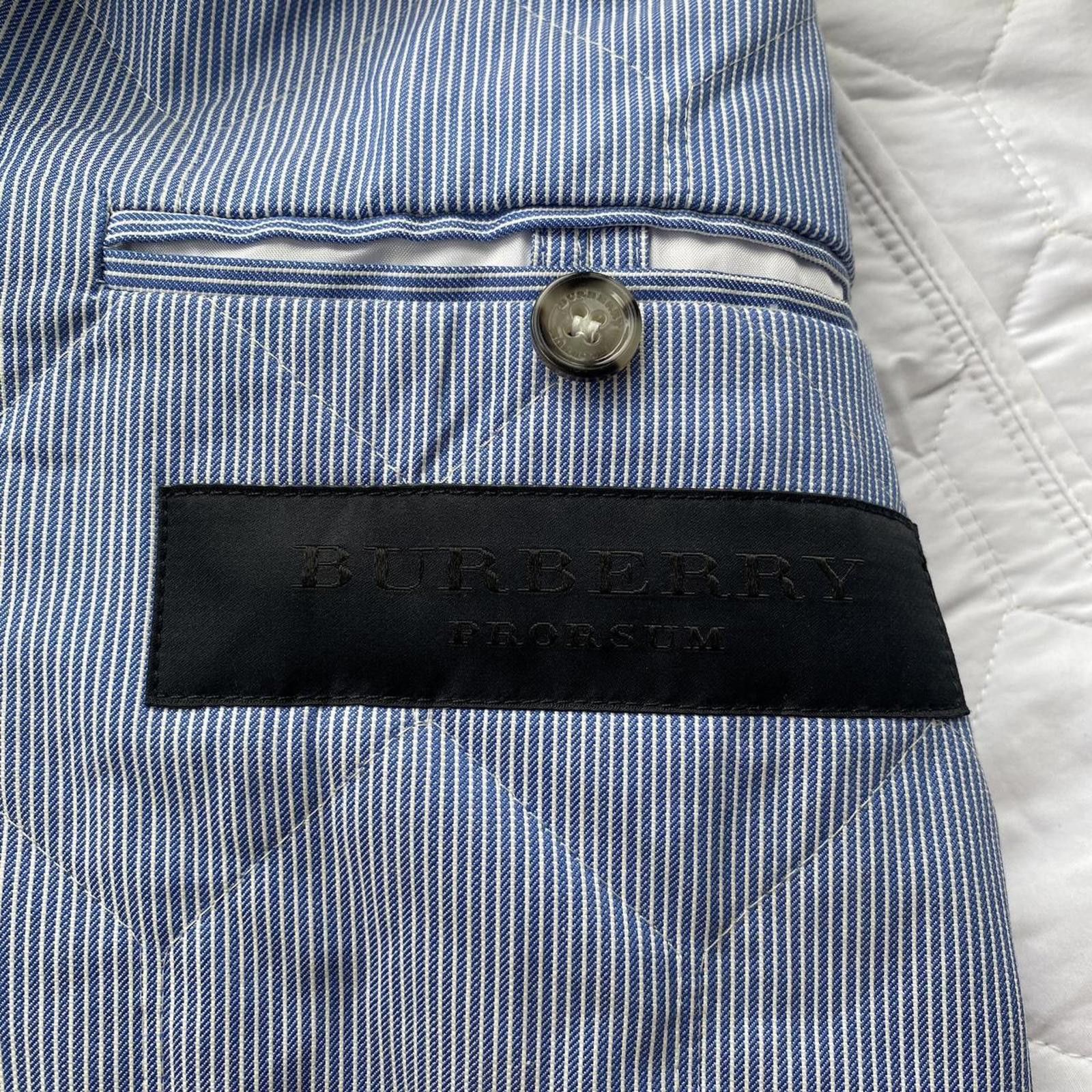 Burberry Burberry Prorsum Pinstriped Blue Quilted Jacket Size US L / EU 52-54 / 3 - 7 Thumbnail