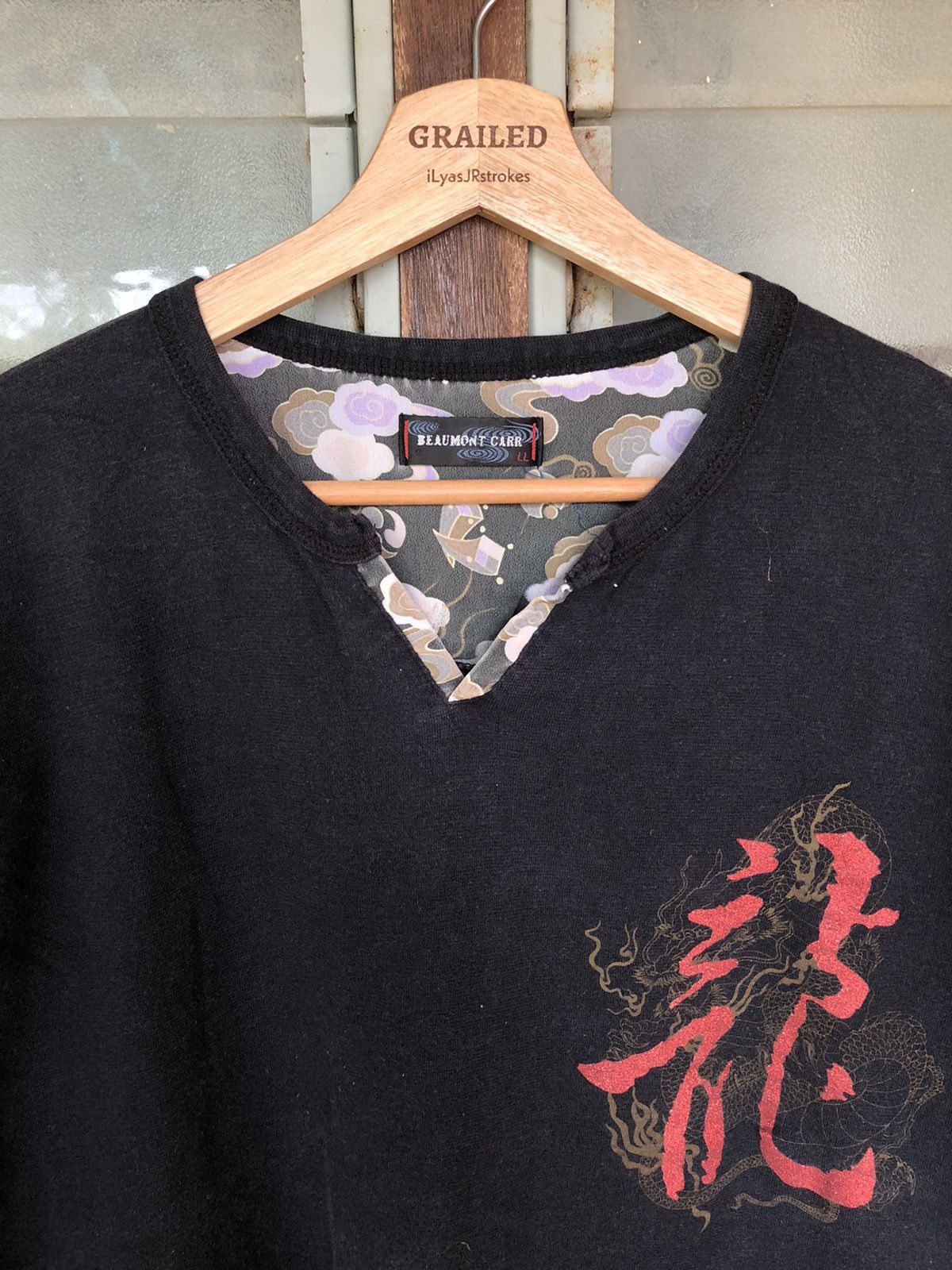 Other Vintage Japanese Beaumont Carr Sukajan Dragon Shirt Tee Size US L / EU 52-54 / 3 - 13 Thumbnail