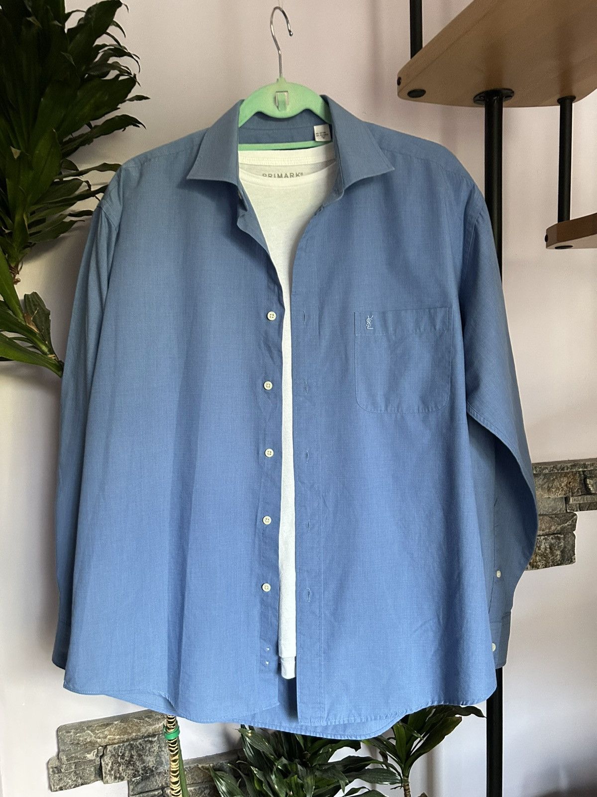 Saint Laurent Paris YSL light Cotton Shirt overshirt Size US L / EU 52-54 / 3 - 1 Thumbnail