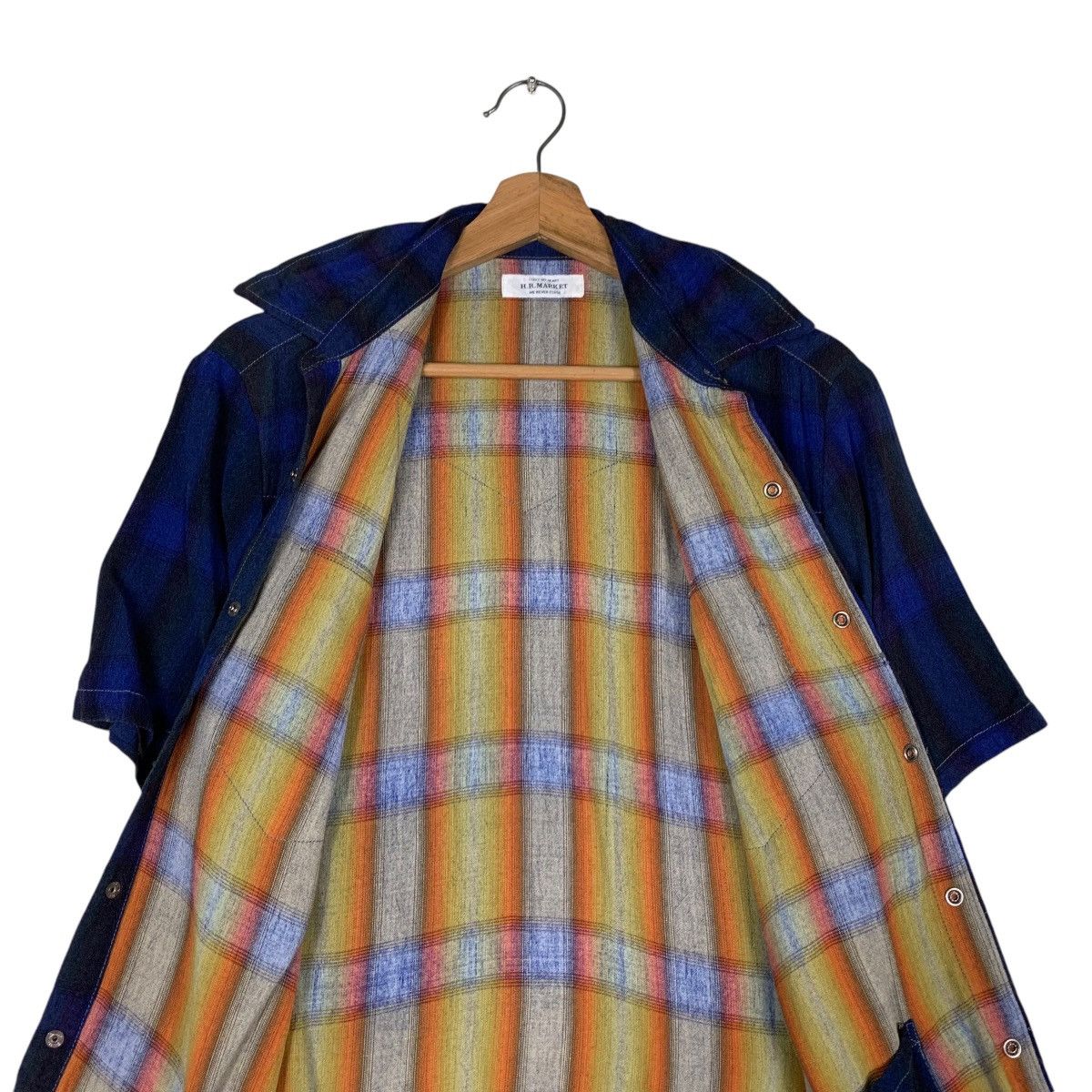 HOLLYWOOD RANCH MARKET H.R.MARKET Tartan Short Sleeve Western Shirt #1419-C64 Size US S / EU 44-46 / 1 - 12 Thumbnail
