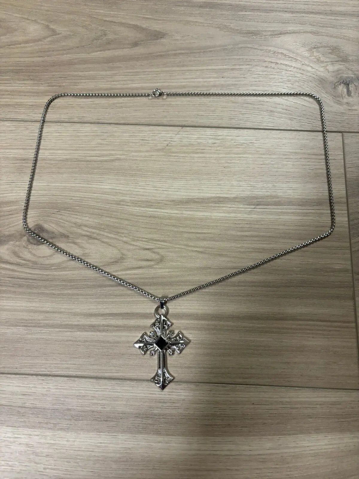 Japanese Brand × Vintage Black Ore Cross Necklace Size ONE SIZE - 4 Thumbnail