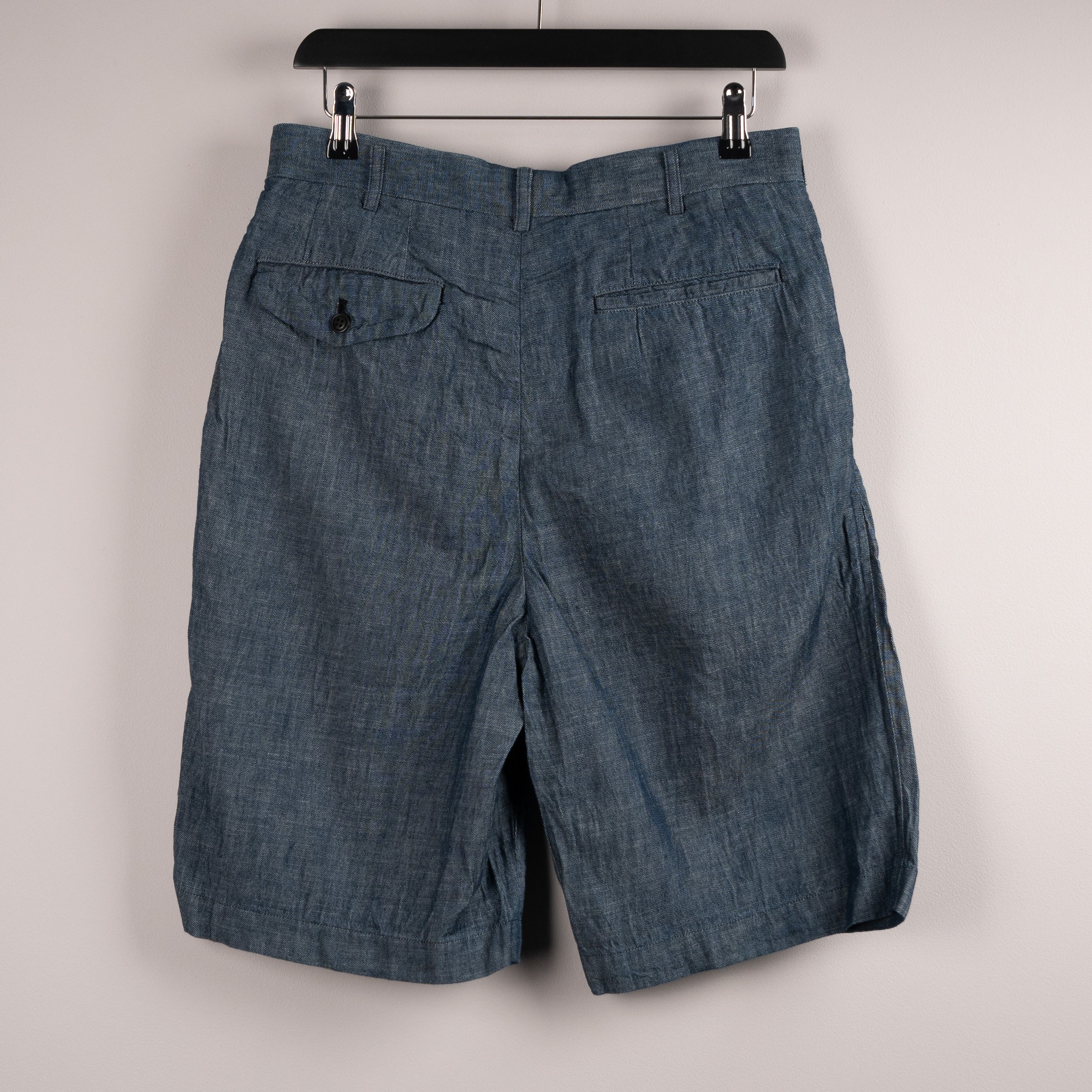 Comme des Garcons Comme Des Garçons SS11 Pleated Shorts Blue Size 29" - 2 Thumbnail