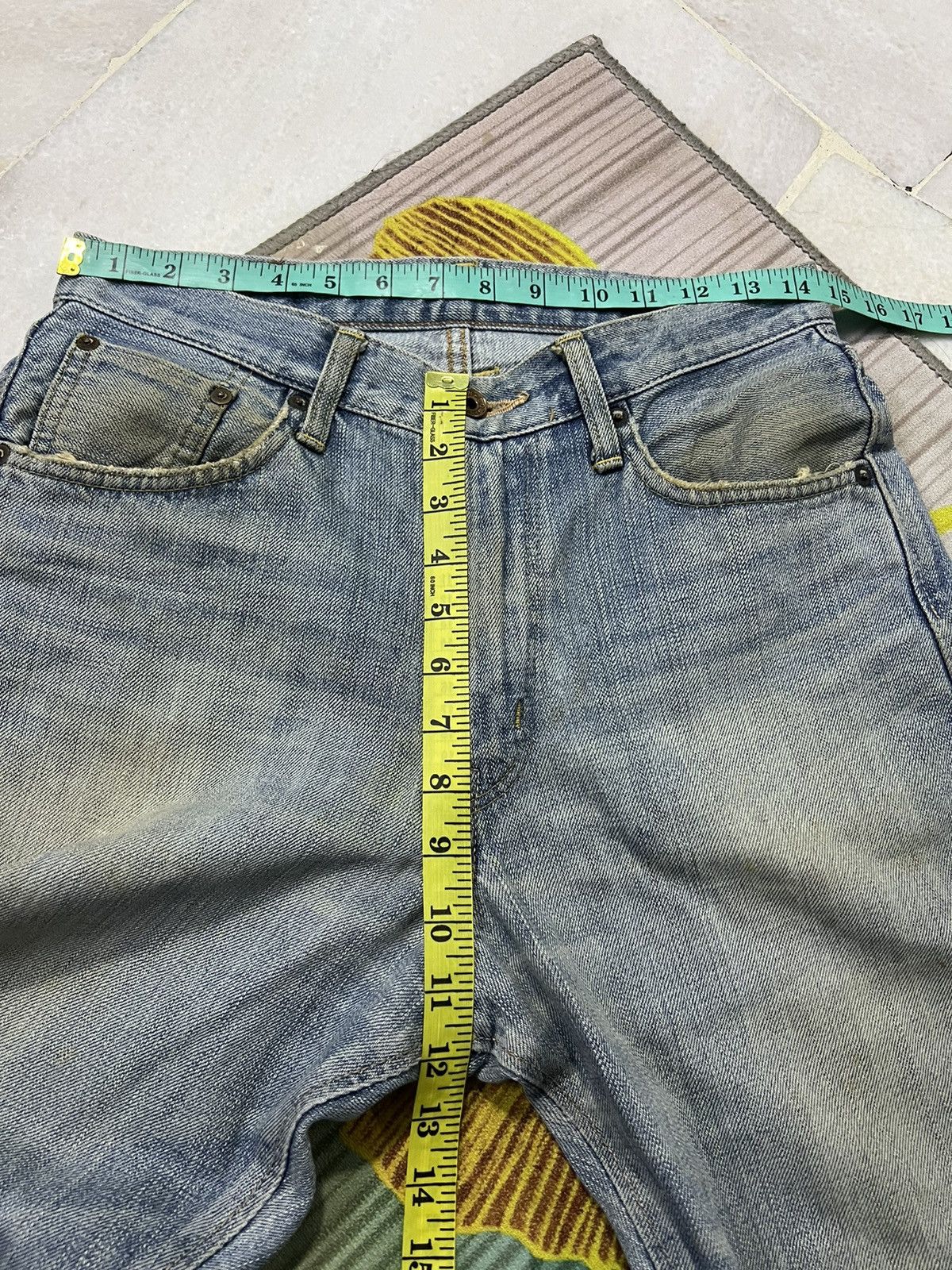 Edwin × Japanese Brand EDWIN 505z SELVEDGE LIGHT WASH ORANGE TAG DENIM Size US 29 - 11 Thumbnail