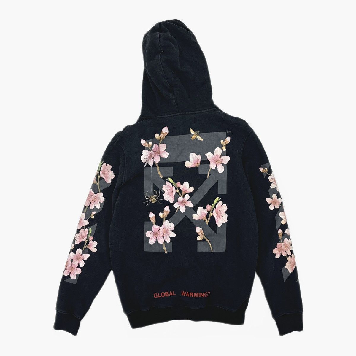 Off-White Off-White Global Warming Sakura Flower Hoodie Size XXS / US 00 / IT 34 - 1 Thumbnail