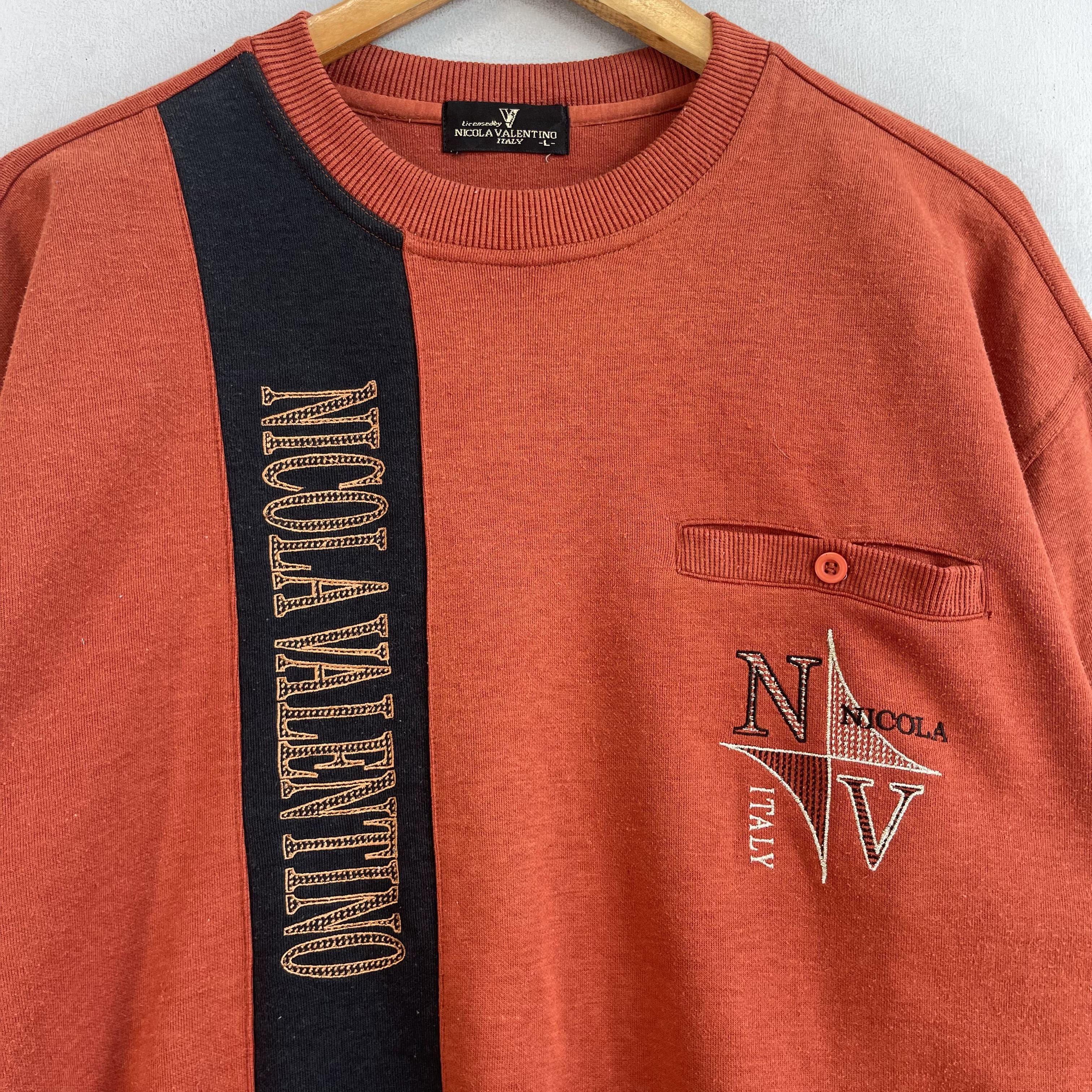 Japanese Brand × Vintage Vintage NICOLA VALENTINO Spellout Embroidery Sweatshirt Size US L / EU 52-54 / 3 - 2 Thumbnail