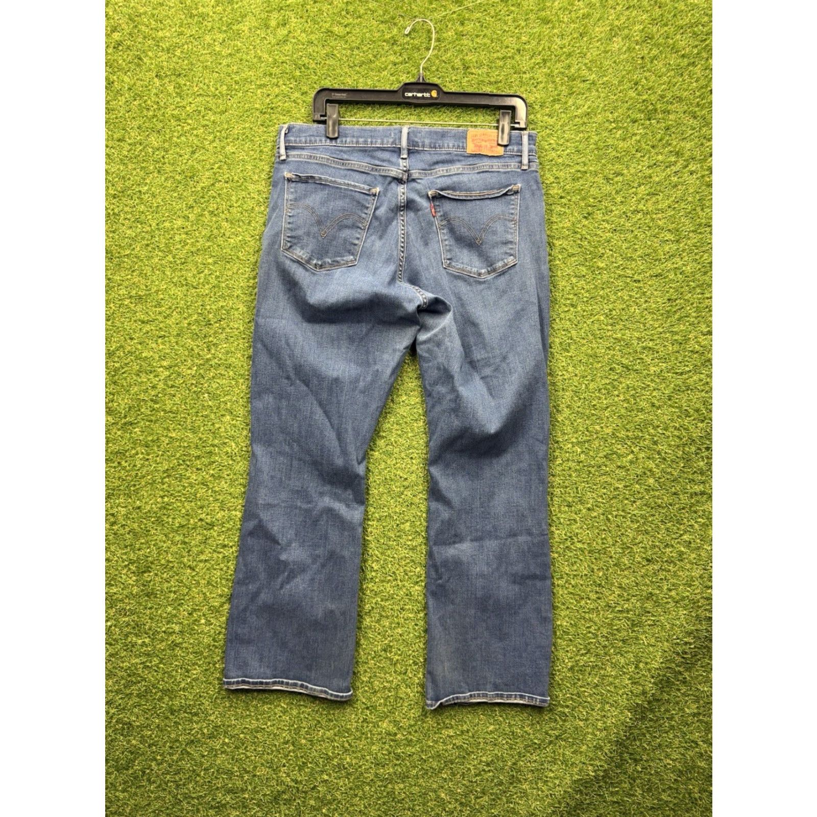 Levi's Levis Jeans Womens 32 Blue Medium Wash Denim Stretch 32x28 Bootcut Curvy Size 24" / US 00 / IT 34 - 2 Thumbnail