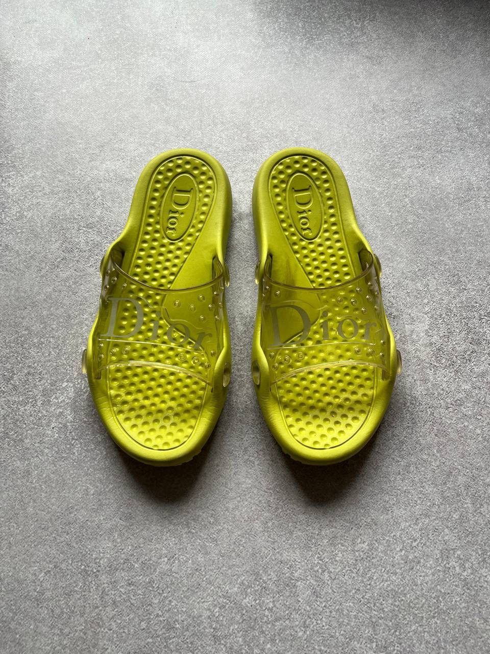 Vintage Dior Yellow Sliders