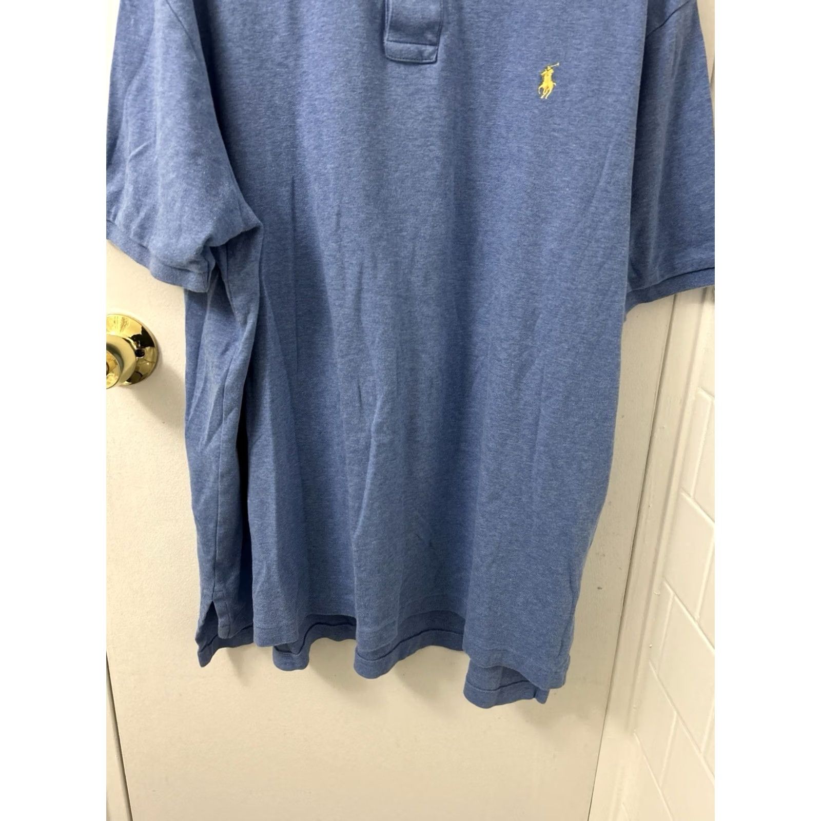 Polo Ralph Lauren VINTAGE Polo Ralph Lauren Shirt Mens 2XL Blue Yellow Pony Short Sleeve Polo by Ralph Lauren Mens 2XL Blue Size US XXL / EU 58 / 5 - 3 Thumbnail