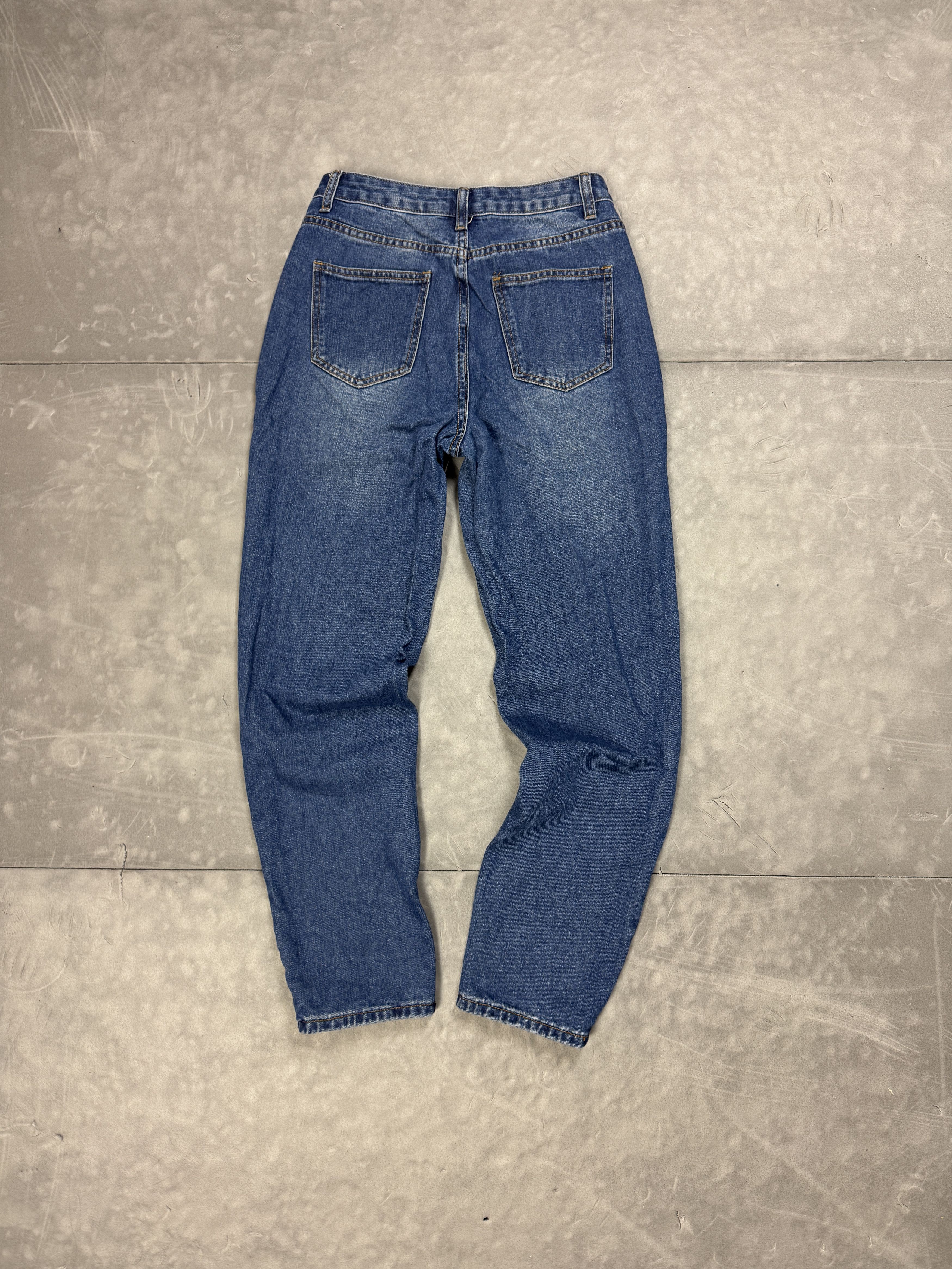 Vintage Y2K Denim Baggy Jeans with Retro Graphic Prints (S) 90s Size 26" / US 2 / IT 38 - 2 Thumbnail