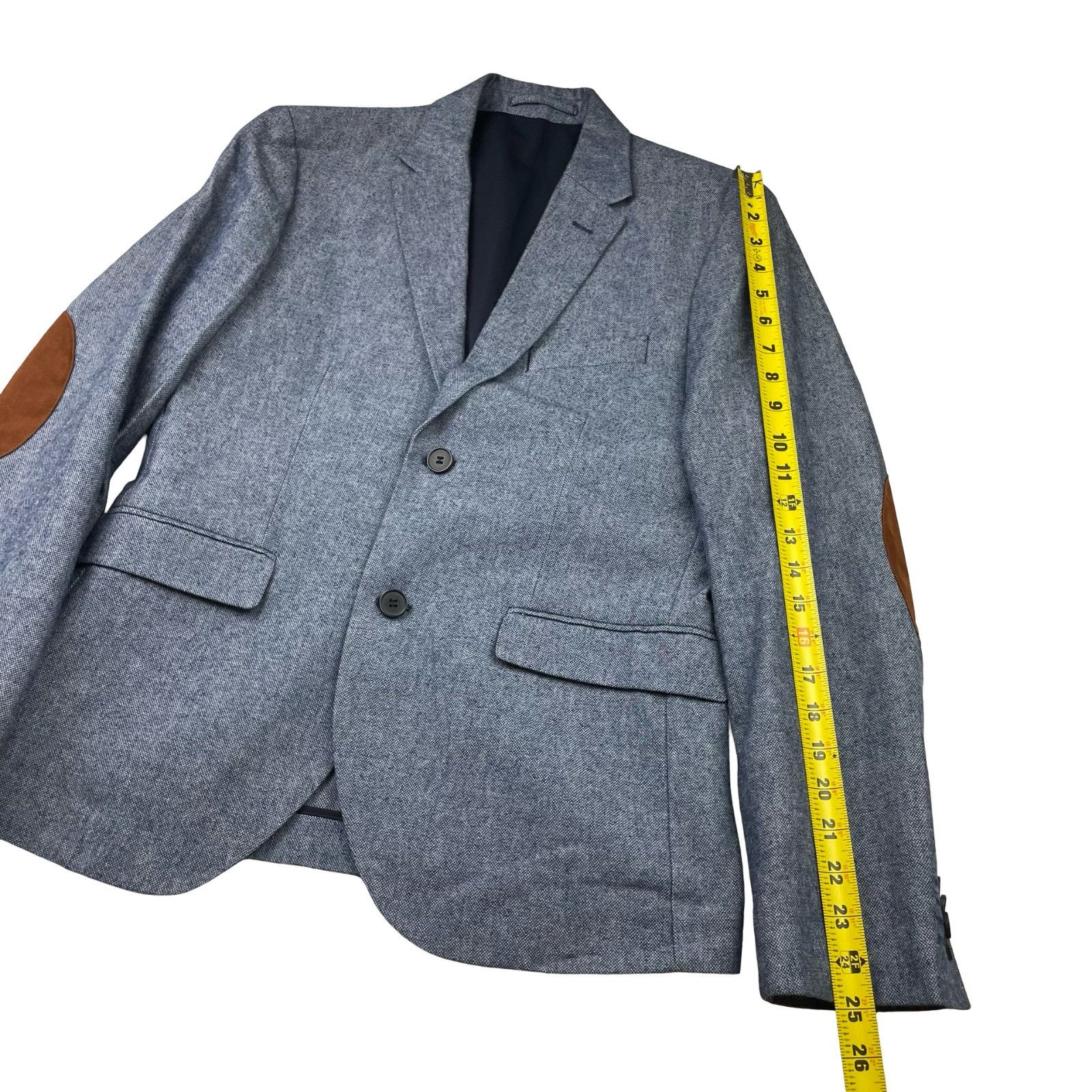 H&M H&M Men's 100% Cotton Slim Fit 2-Button Blazer Blue • 38R US Size 38R - 12 Thumbnail