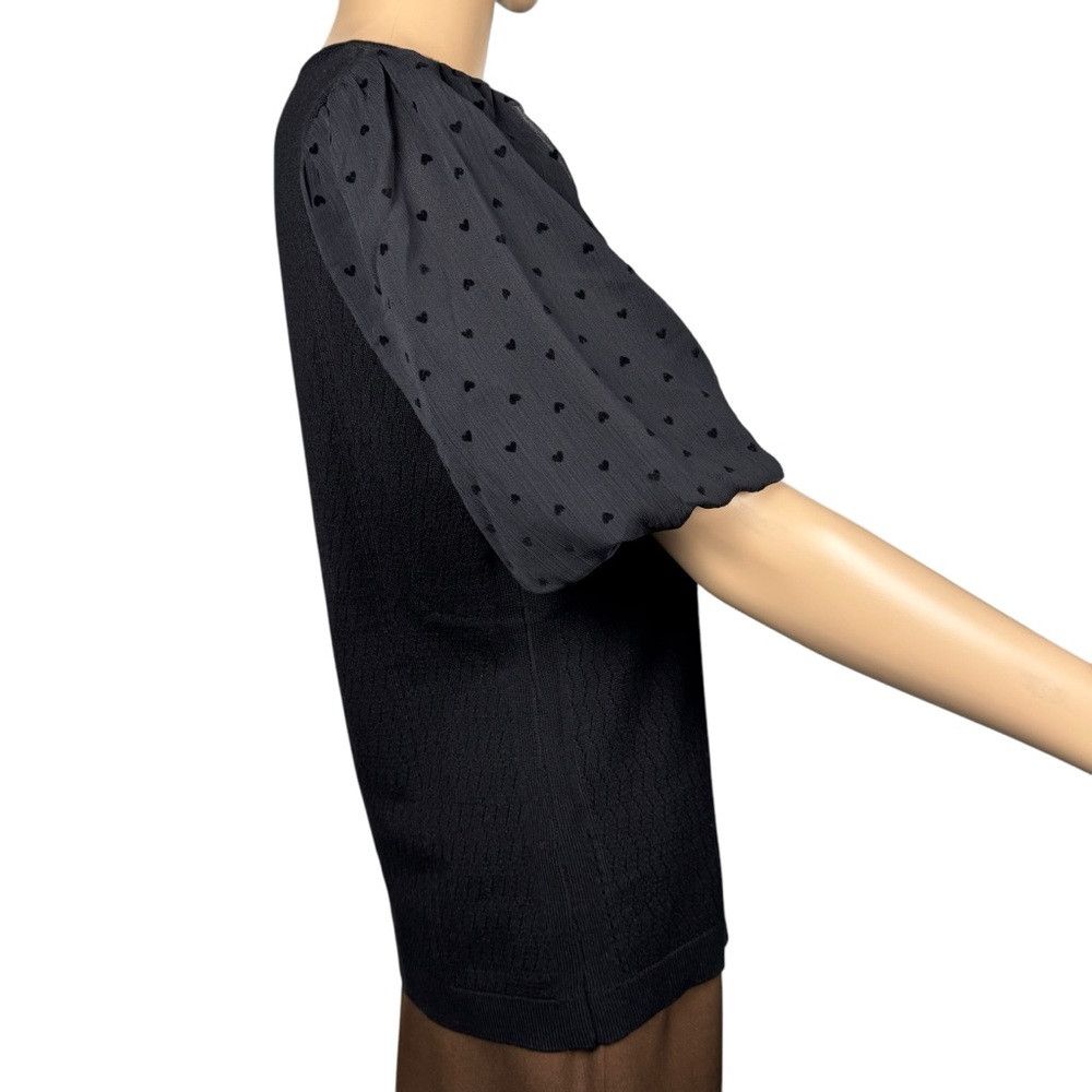 Adrianna Papell NWT New $89 Adrianna Papell Pointelle Knit Short Chiffon Sl Size S / US 4 / IT 40 - 3 Thumbnail
