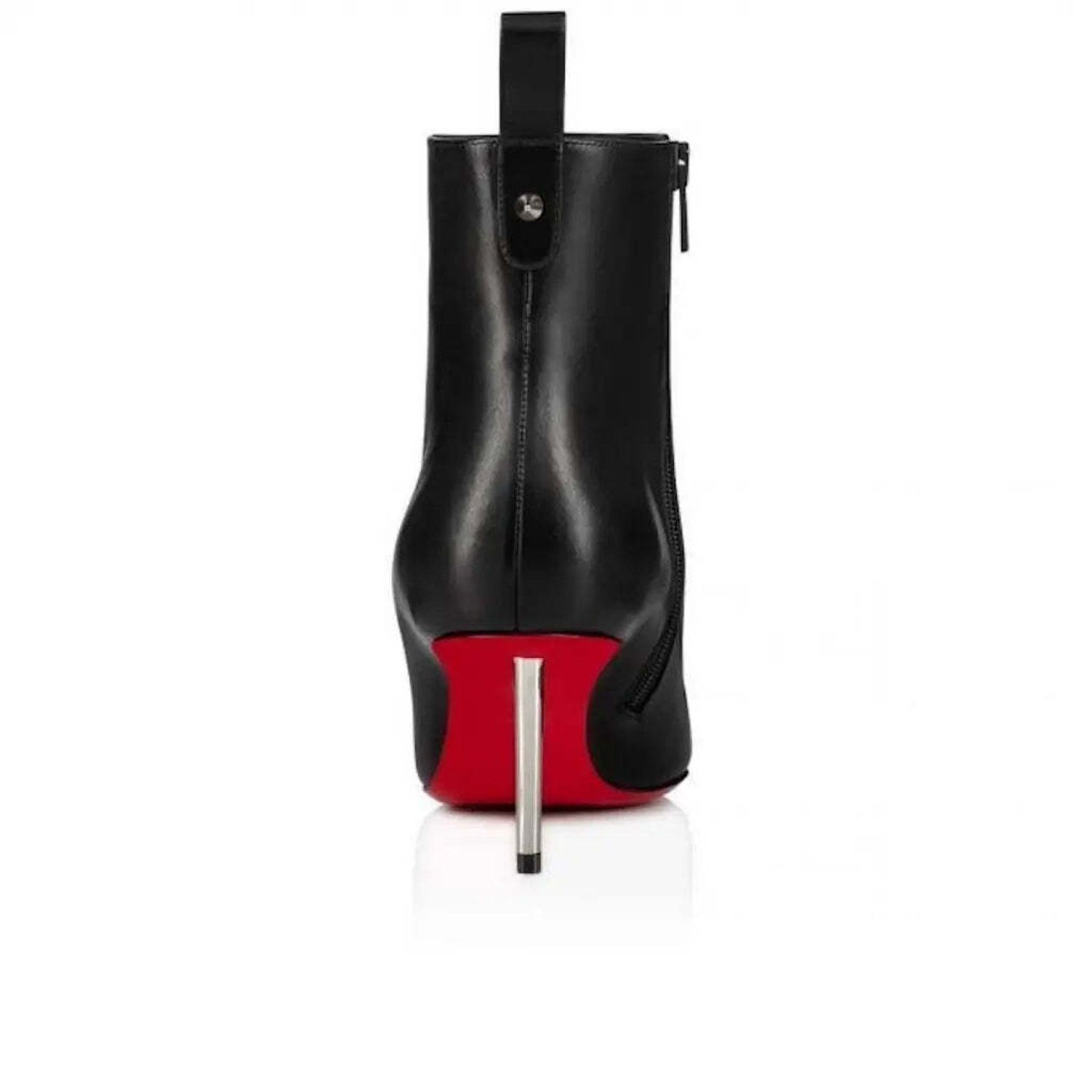 Christian Louboutin Christian Louboutin Epic Booty 70 Black Calf Leather Zipper Size US 9 / IT 39 - 10 Thumbnail