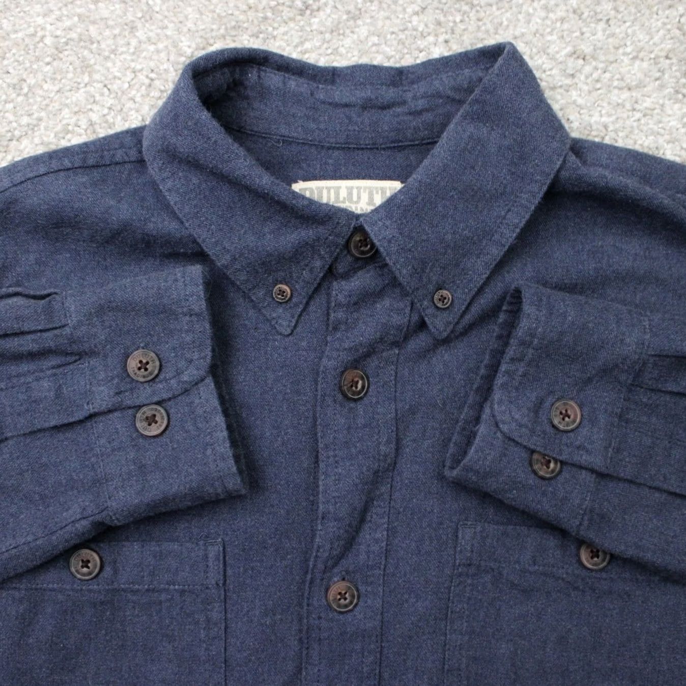 Vintage Duluth Mens Large Blue 100% Cotton Flannel Button-Up Shirt Long Sleeve Casual Workwear Vintage: No Size US L / EU 52-54 / 3 - 2 Thumbnail