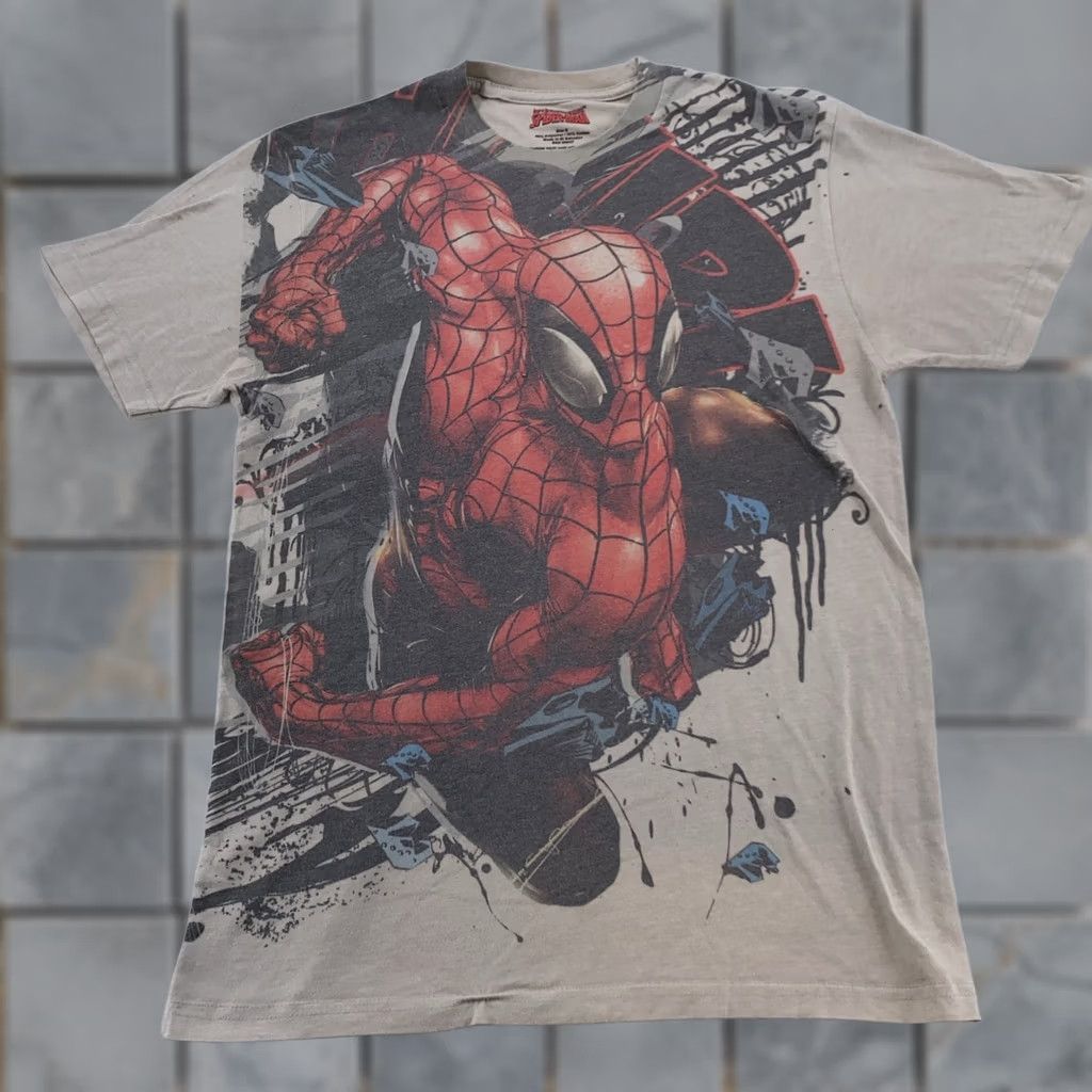 Vintage Marvel Spider-Man Shirt Mens XS Tan Graphic Tee Superhero Movie 2010s Size US XS / EU 42 / 0 - 1 Thumbnail