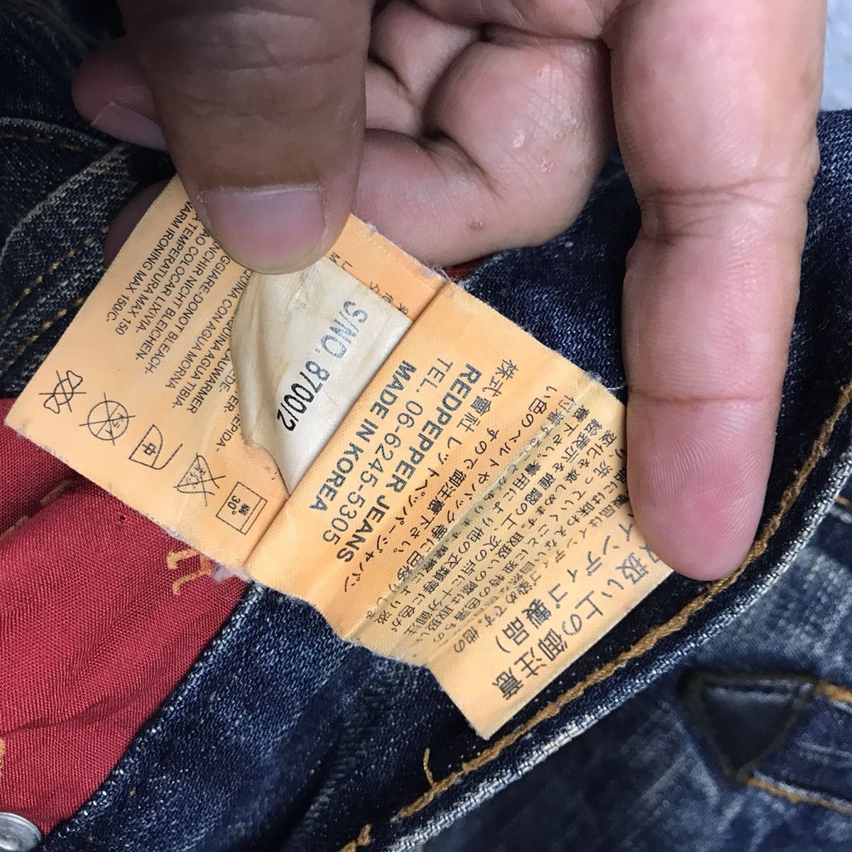 Hysteric Glamour × Japanese Brand × Vintage FALRE DENIM RED PERPER DENIM RUSTY BOOT CUT PANTS Size US 32 / EU 48 - 21 Thumbnail