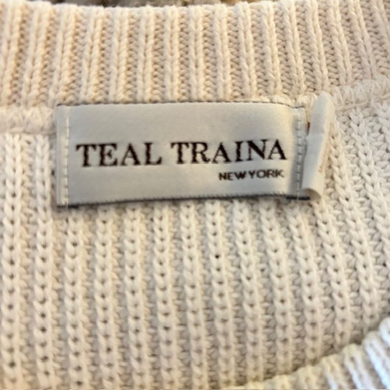 Other Teal Traina New York Vintage Cream Knit Sweater Size M Size US M / EU 48-50 / 2 - 4 Thumbnail