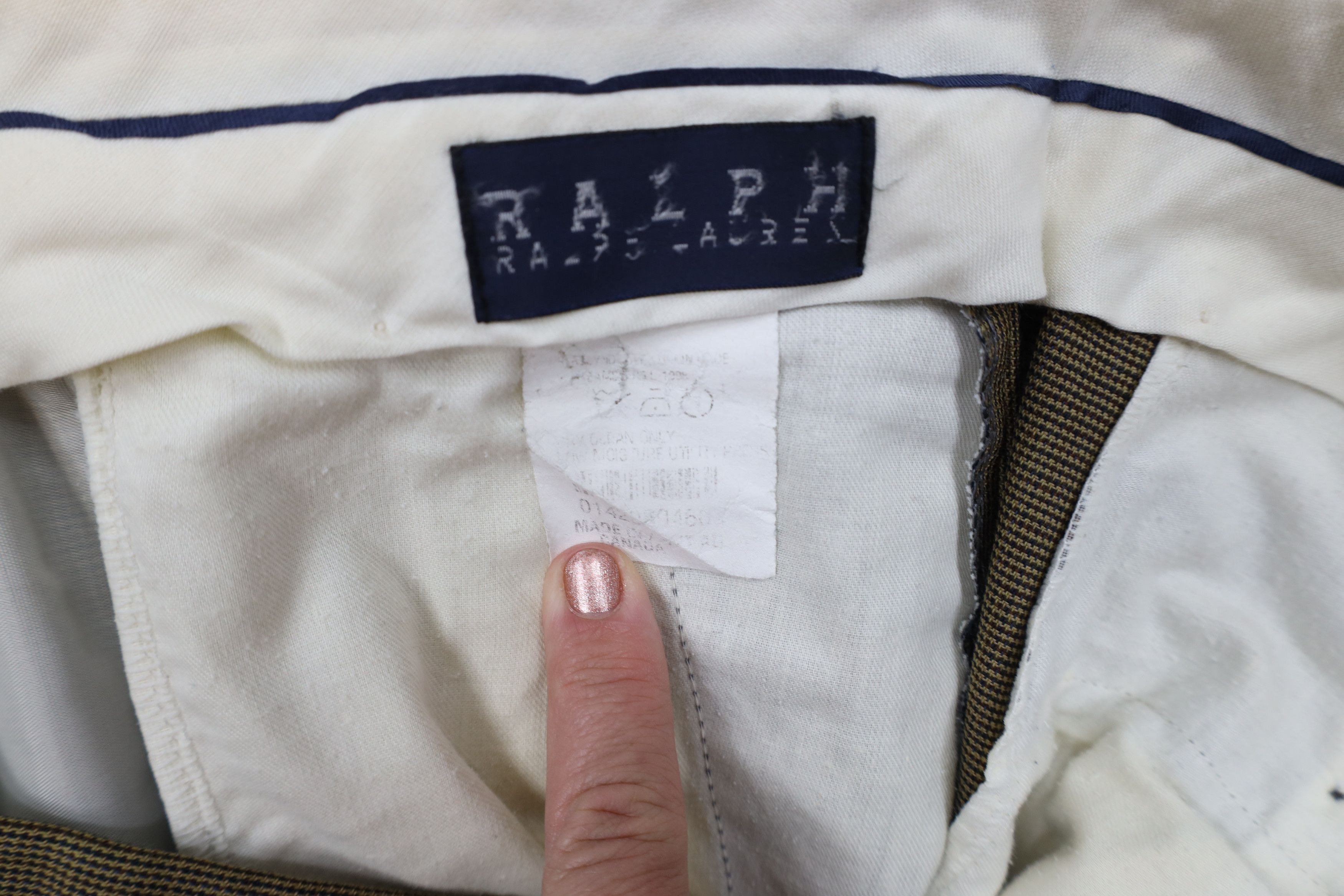 Ralph Lauren Vintage 90s Ralph Lauren Wide Leg Chino Pants Plaid Size US 36 / EU 52 - 7 Thumbnail