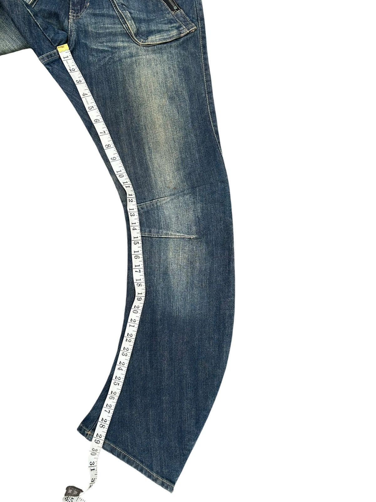 If Six Was Nine PPFM Japanese Punk Style Curve Cut Denim Jeans Size US 31 - 17 Thumbnail