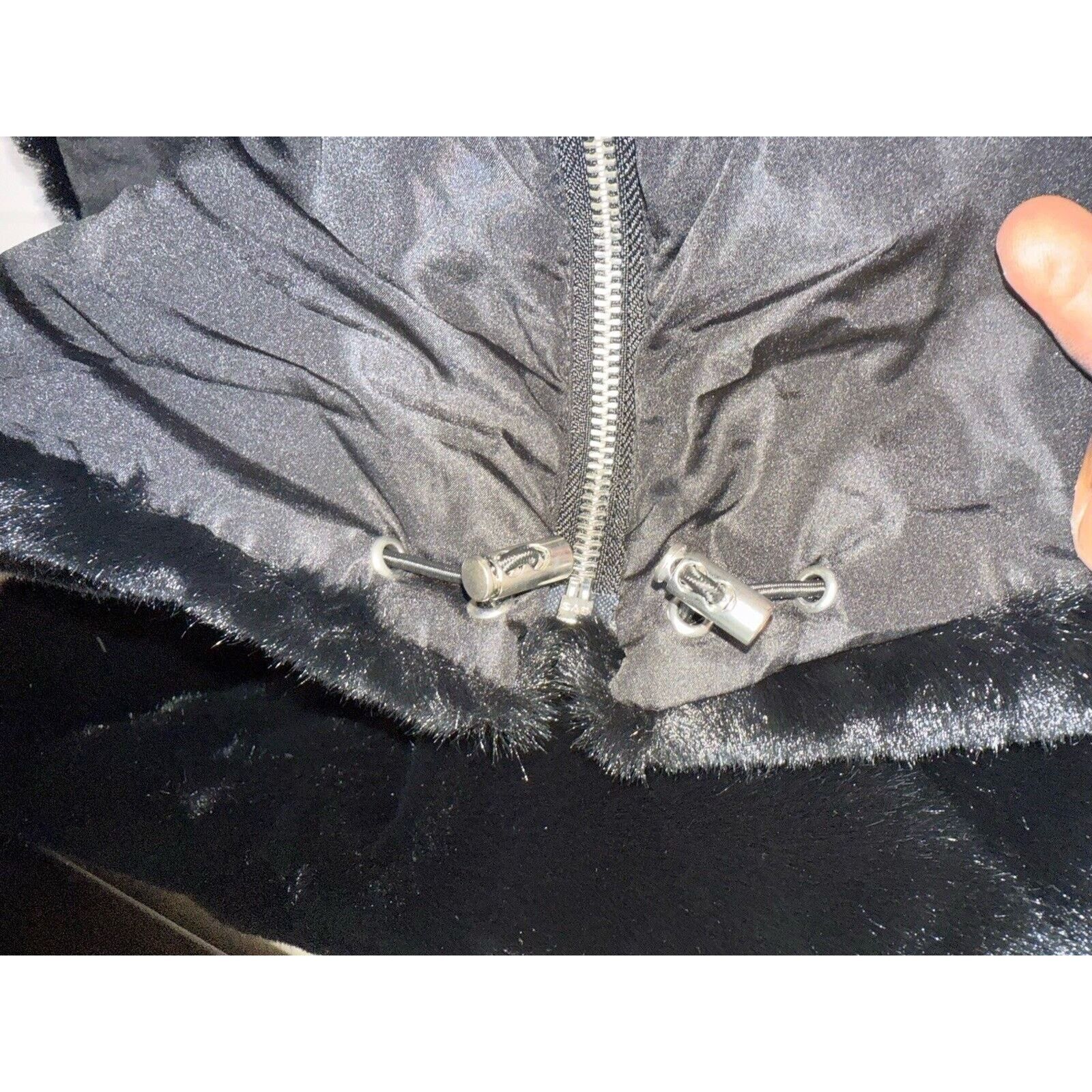 Zara Zara Faux Fur Bomber Jacket Black Coat Women’s Medium Parka Size M / US 6-8 / IT 42-44 - 8 Thumbnail