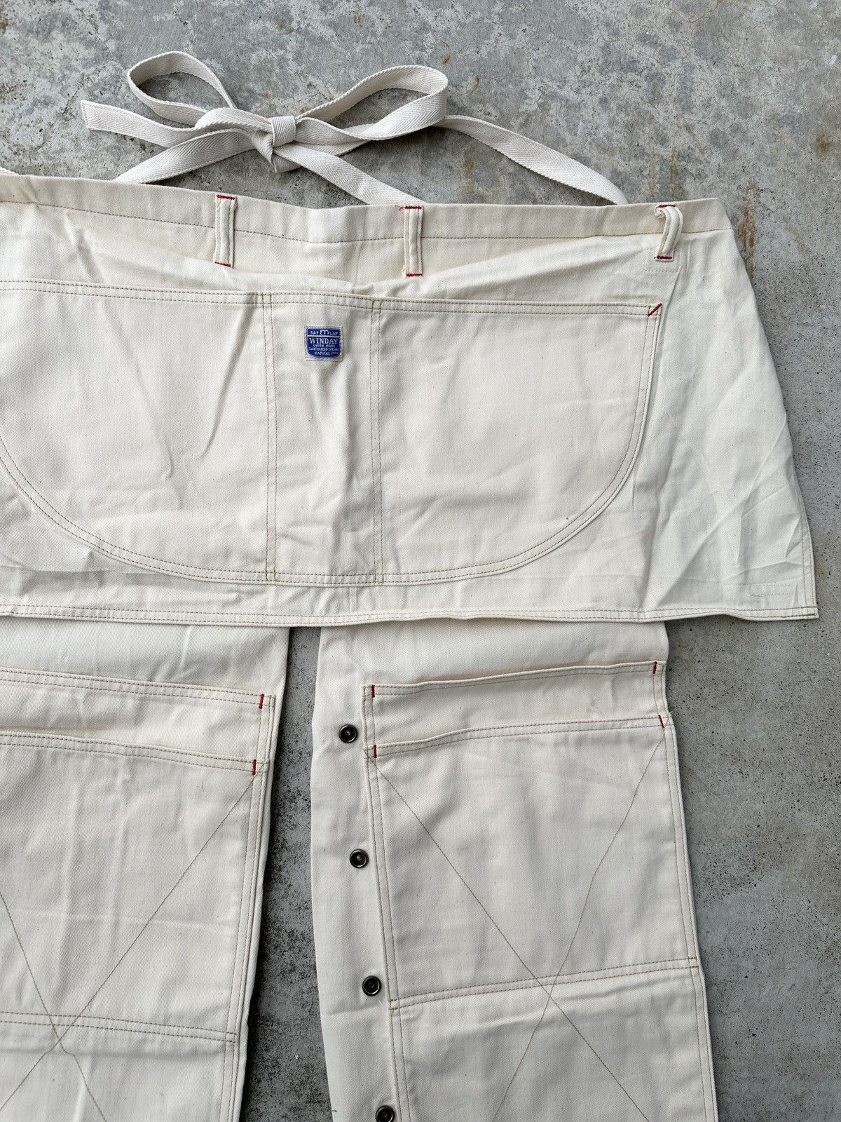 Kapital Kapital Lumber double knee chaps + apron Ivory white pant Size US 36 / EU 52 - 8 Thumbnail