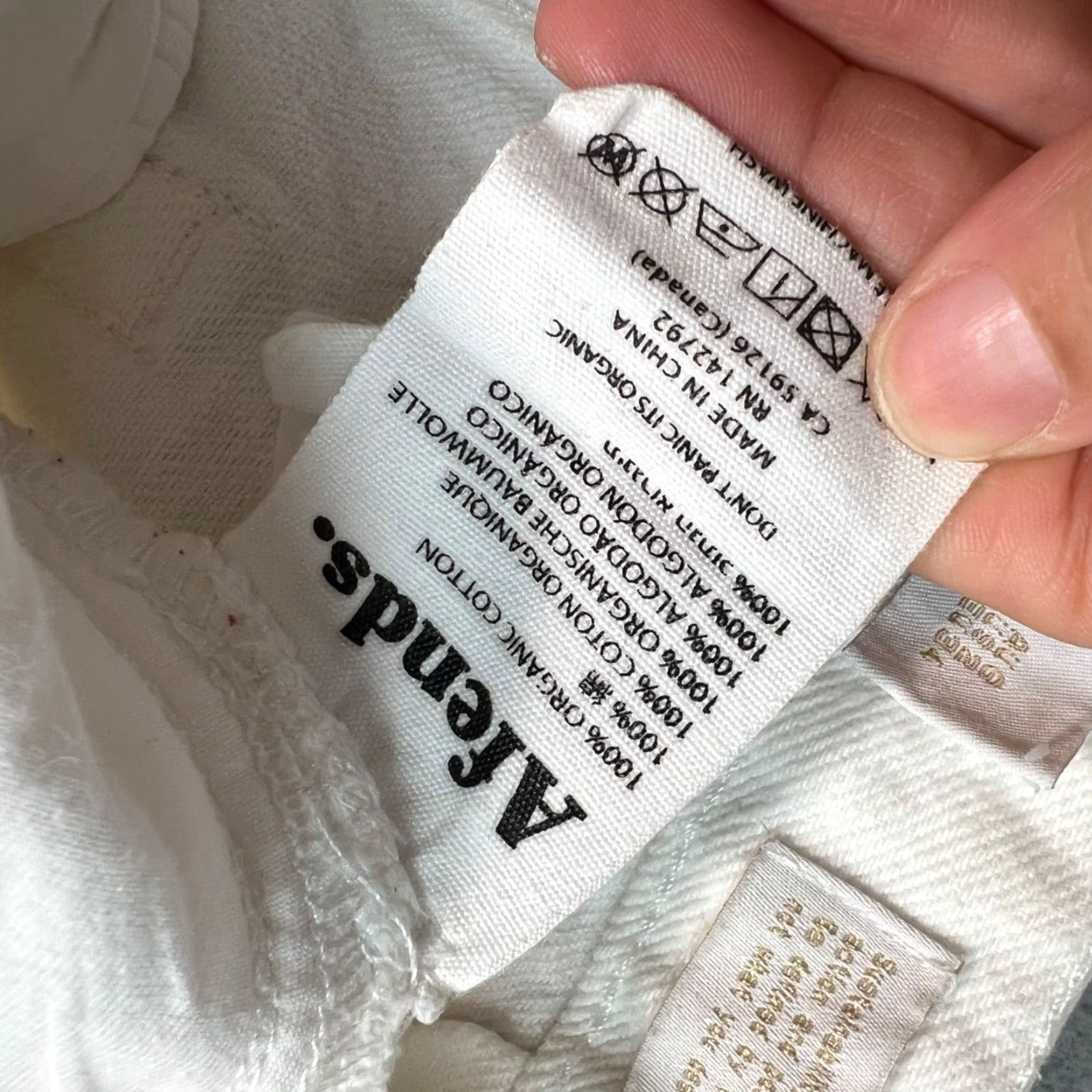 Afends Afends Womens Size 24 Organic Cotton White High-Waist Straight-Leg Jeans Denim Shirt? Size 42" / US 20 - 4 Thumbnail
