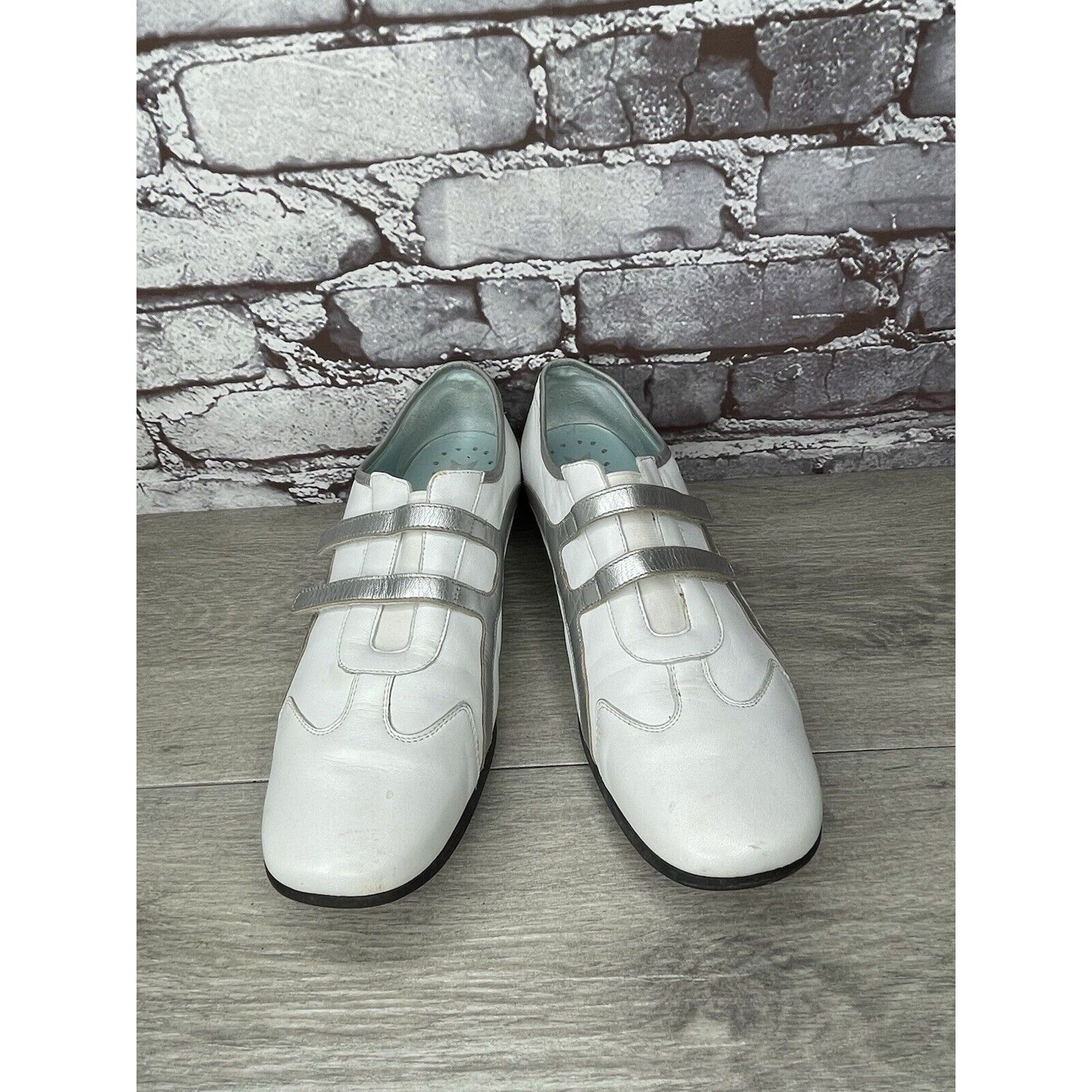 Mephisto Mephisto Cool Air White Leather Strap Driving Loafers Shoes Size US 10 / IT 40 - 18 Thumbnail