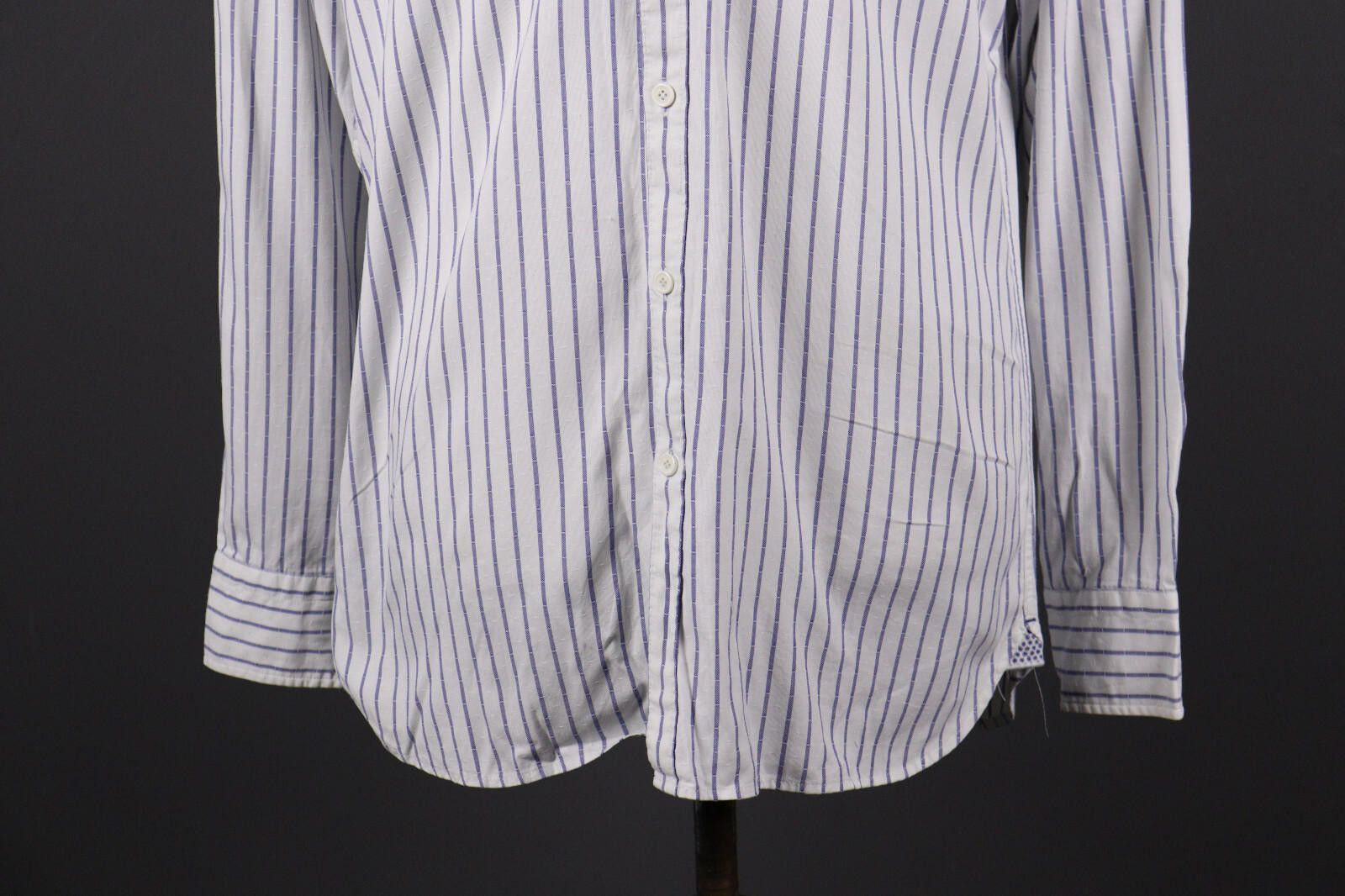 Designer Boggi Milano New Classic Custom Fit Stripe Shirt Size XL Size US XL / EU 56 / 4 - 3 Thumbnail