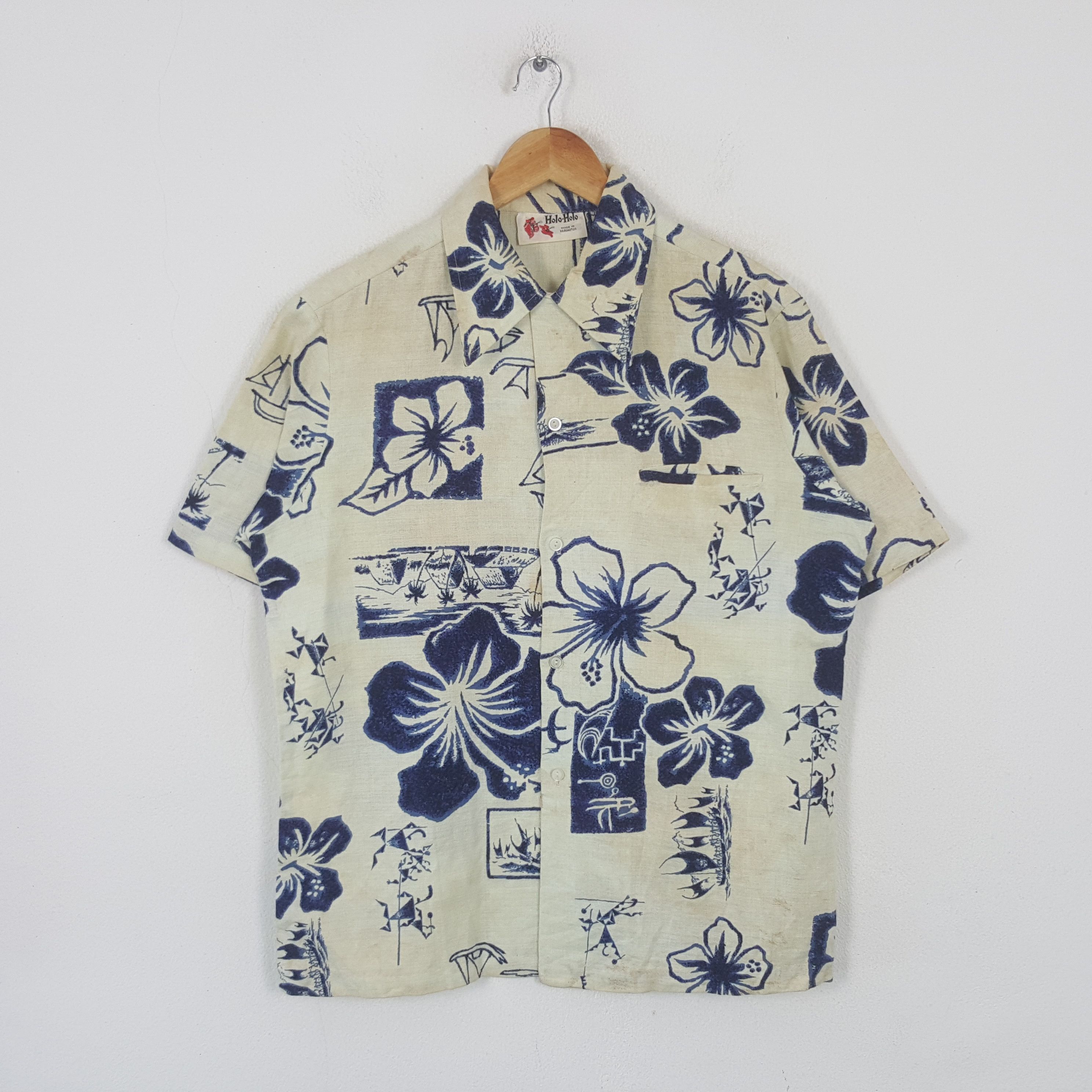 Vintage Vintage Holo-Holo Hawaii Shirt Button Up RR13 Size US XL / EU 56 / 4 - 1 Thumbnail