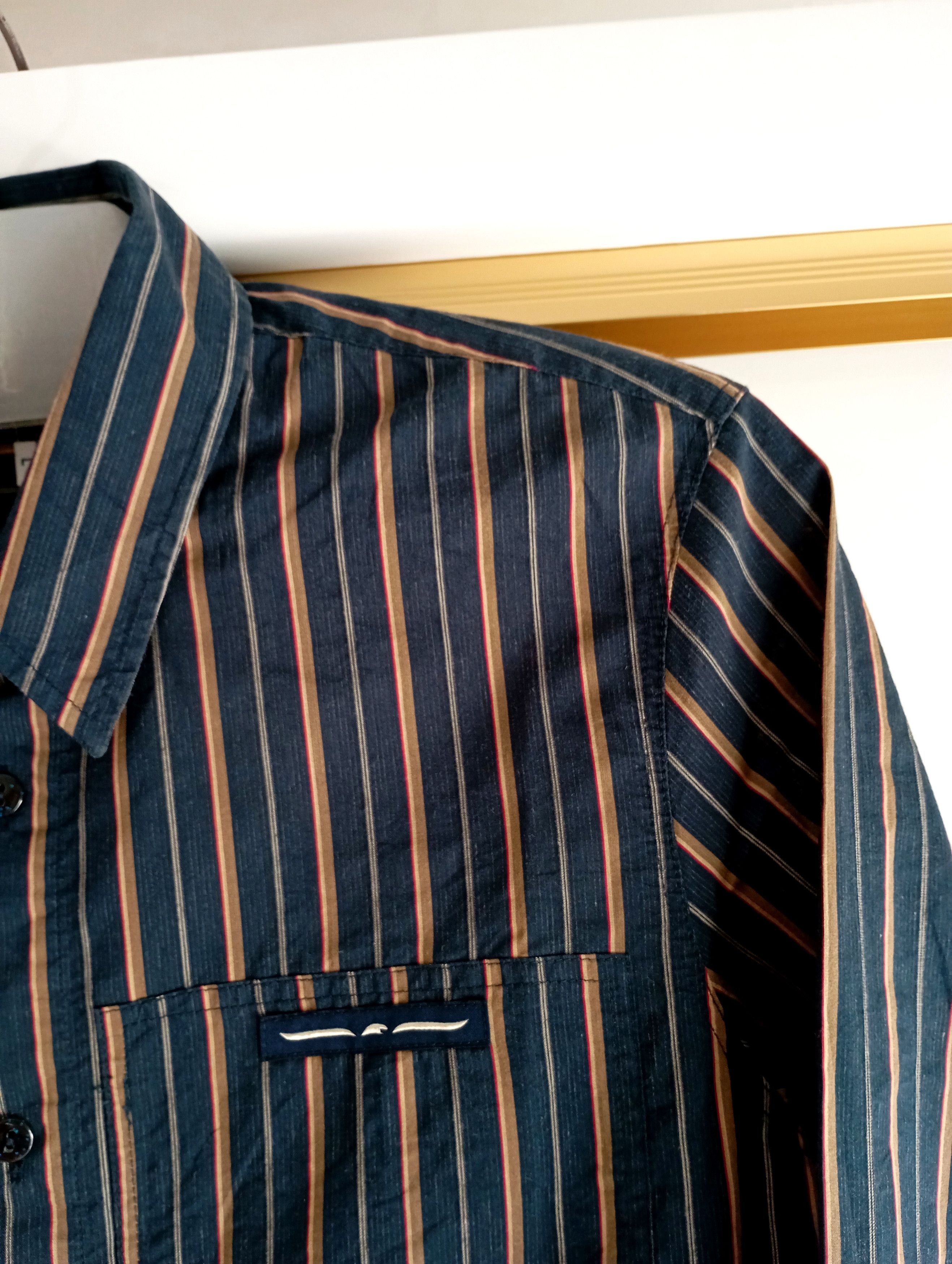 Armani Armani Jeans vintage designer striped shirt Size US M / EU 48-50 / 2 - 4 Thumbnail