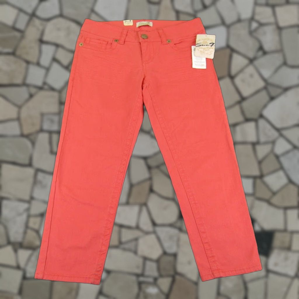 Vintage VINTAGE Seven7 Jeans Womens Cropped Straight Leg Denim 30 Pink Y2K Outdoor Size 32" / US 10 / IT 46 - 1 Thumbnail