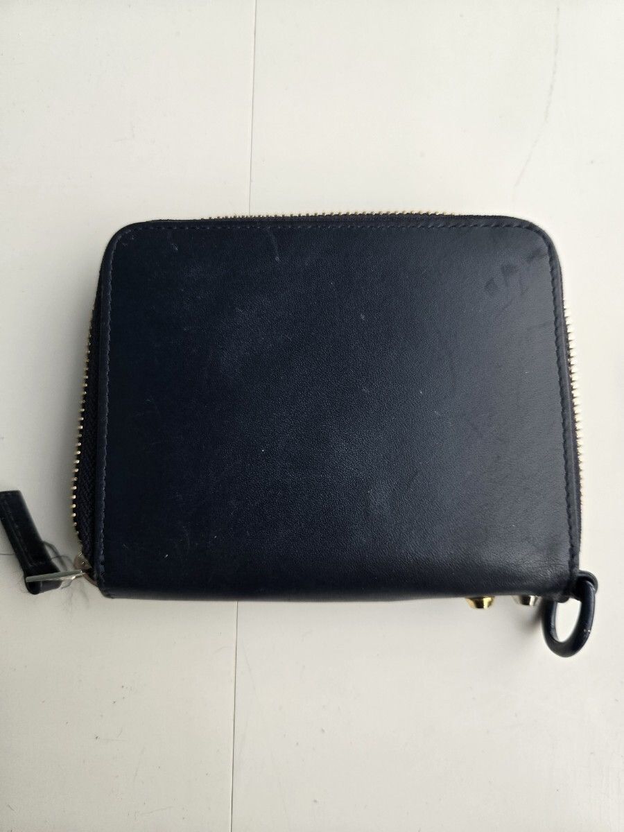 Porter × Sacai sacai x Porter Leather Navy Bifold Zipper Wallet Used Condor Size ONE SIZE - 1 Thumbnail