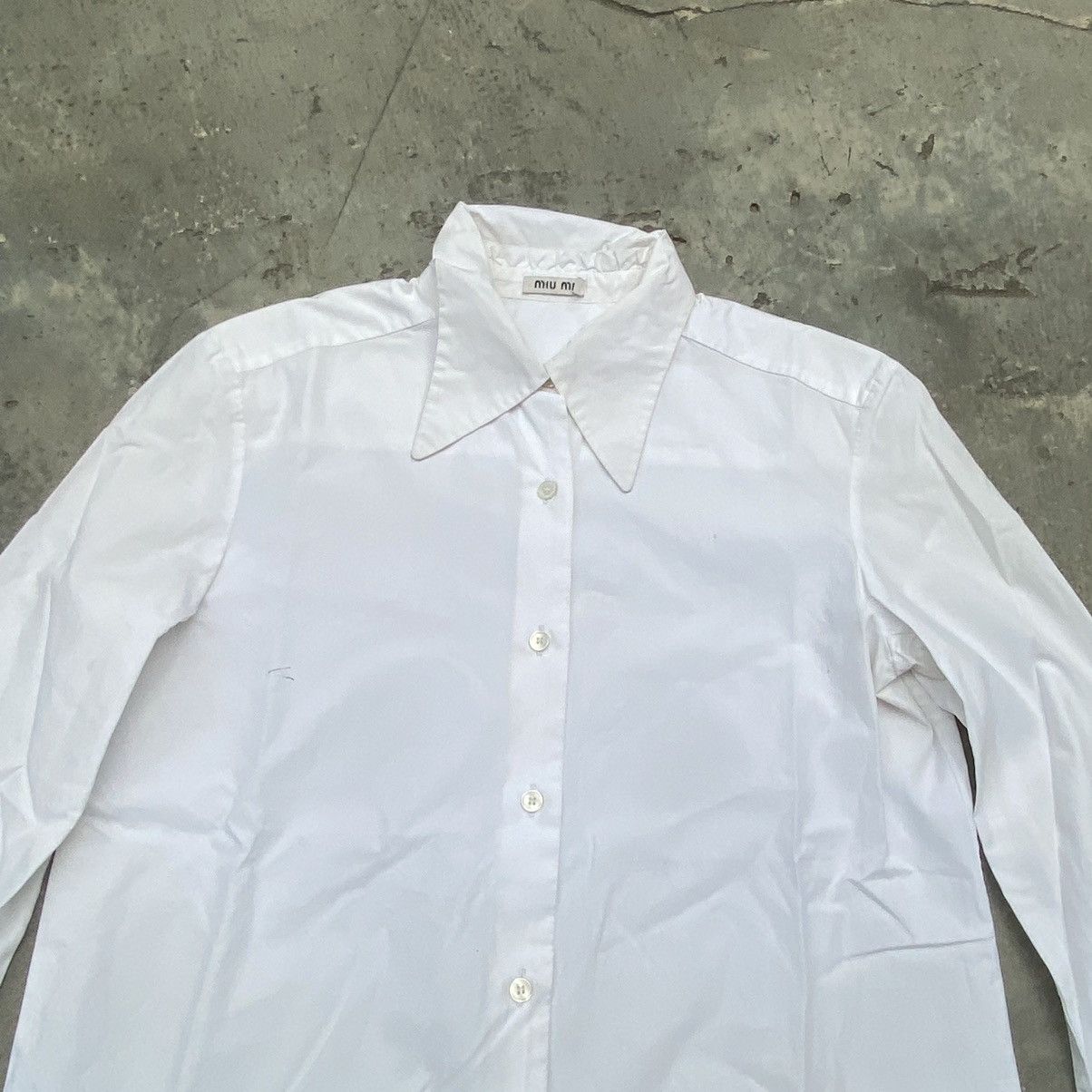 Miu Miu Miu Miu White Shirt Size S / US 4 / IT 40 - 3 Thumbnail