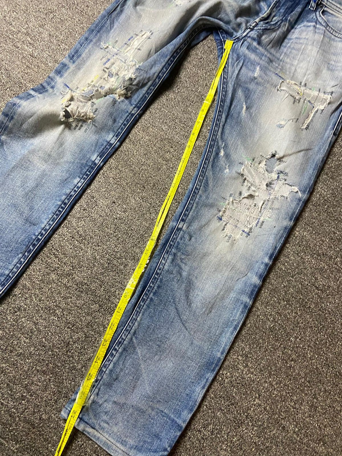 Diesel × Japanese Brand × Vintage Diesel x Thommer Slim Skinny Ripped Denim Jeans (128) Size US 31 - 7 Thumbnail