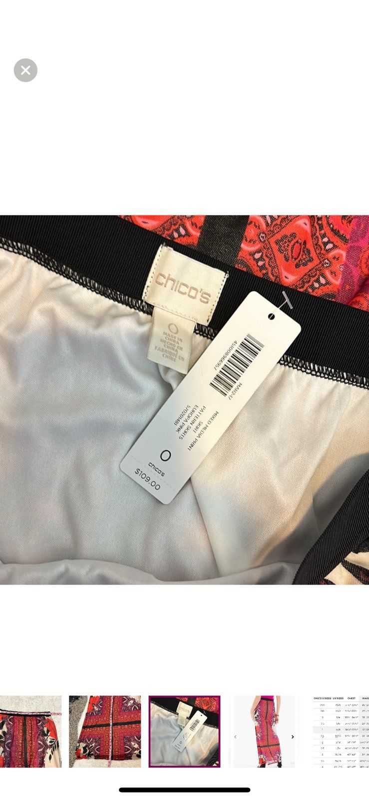 Chicos Chicos small mixed media print skirt Size 27" / US 4 / IT 40 - 5 Thumbnail