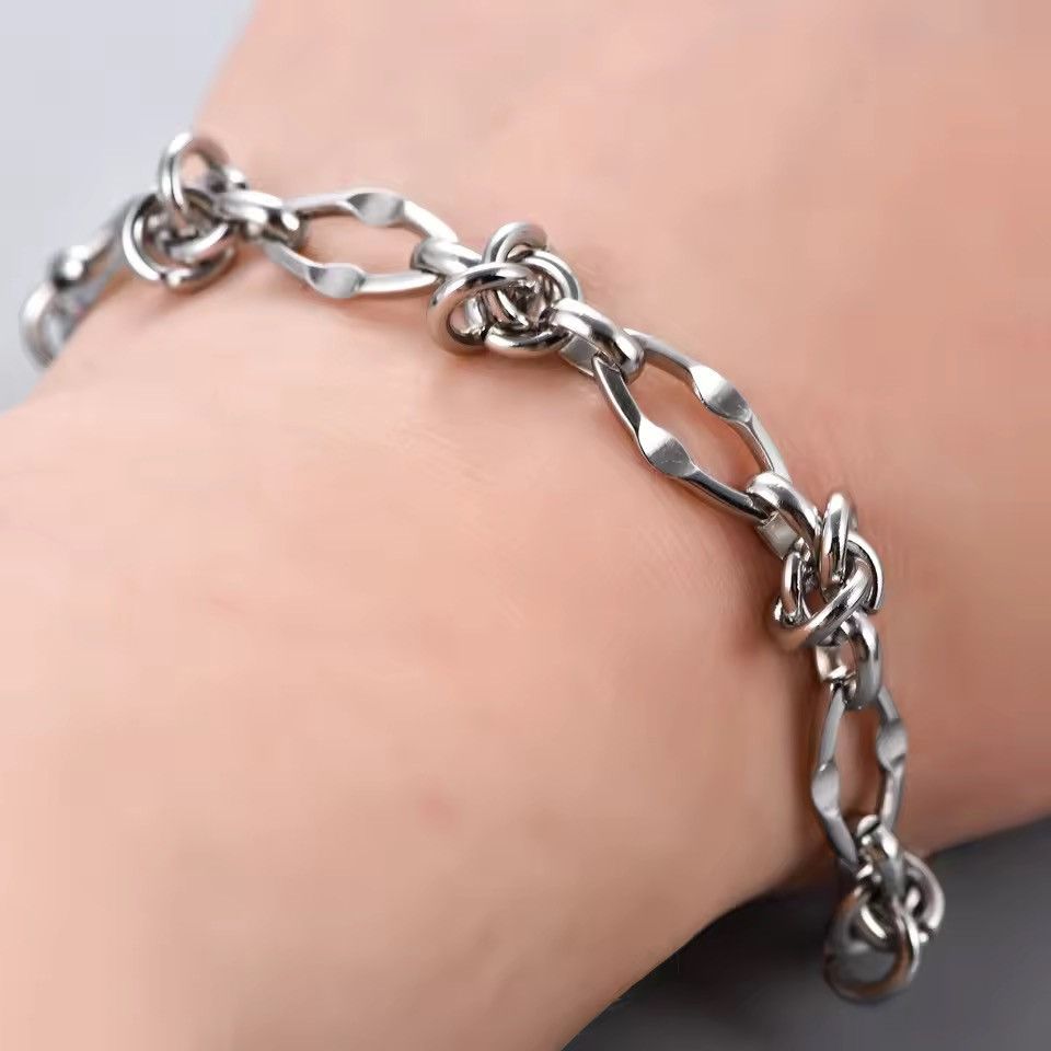 Jewelry 16 cm Barbed Wire Silver Bracelet Size ONE SIZE - 2 Thumbnail